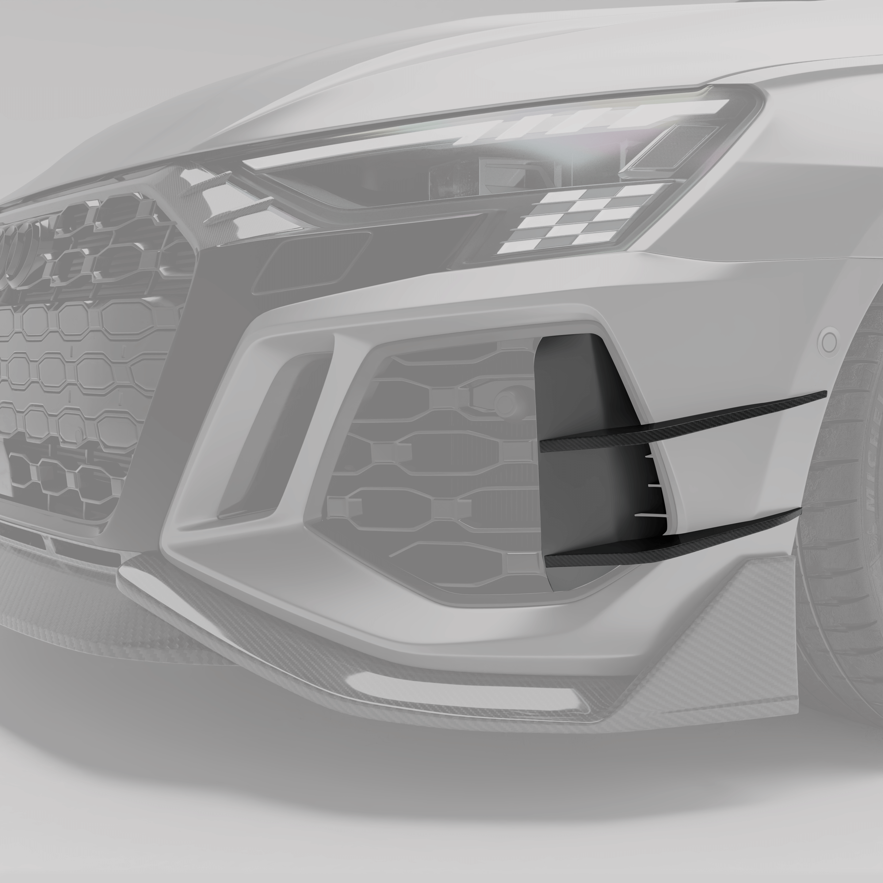 奥迪 RS3 8Y Sportback 碳纤维风刀