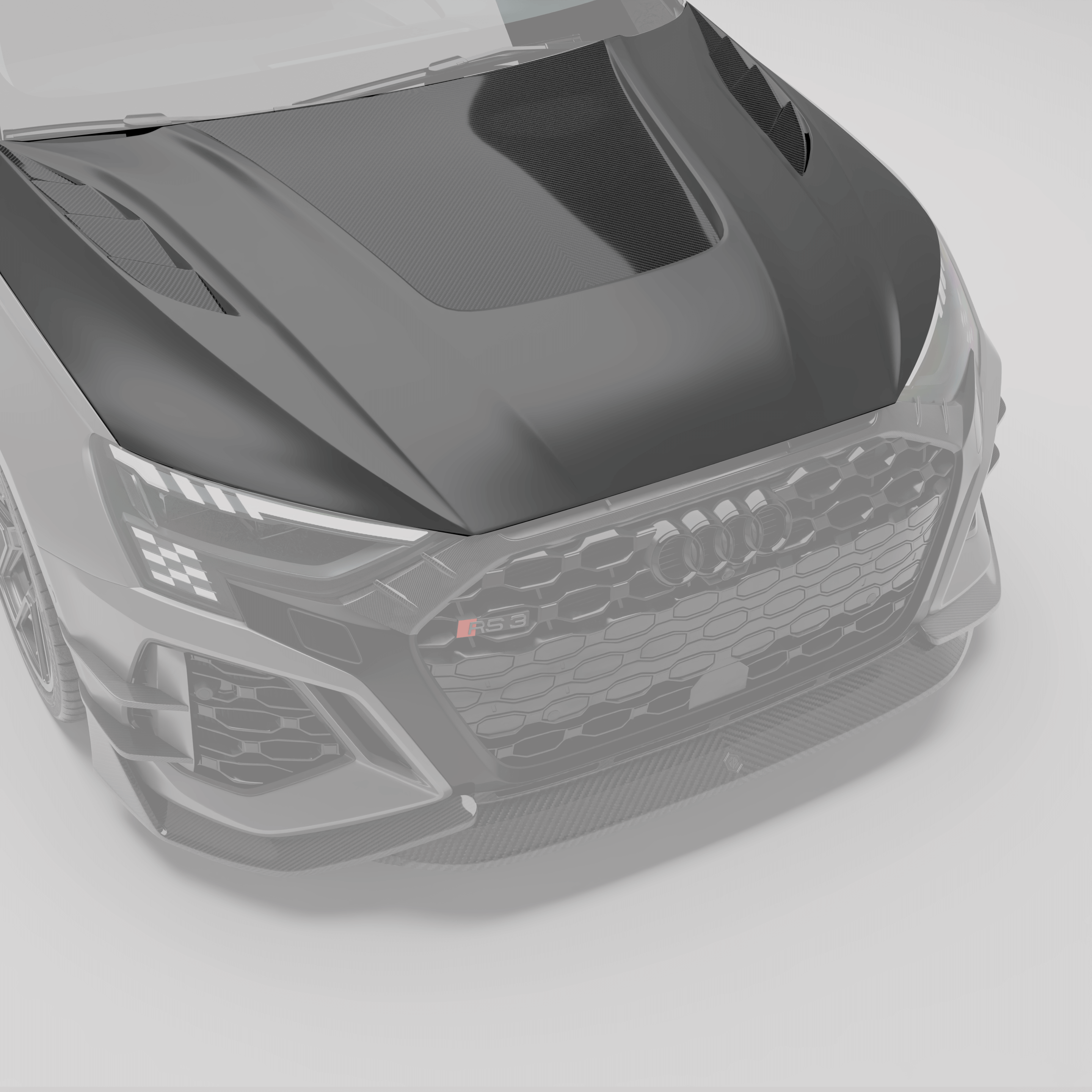 奥迪 RS3 8Y 豪华轿车碳纤维引擎盖