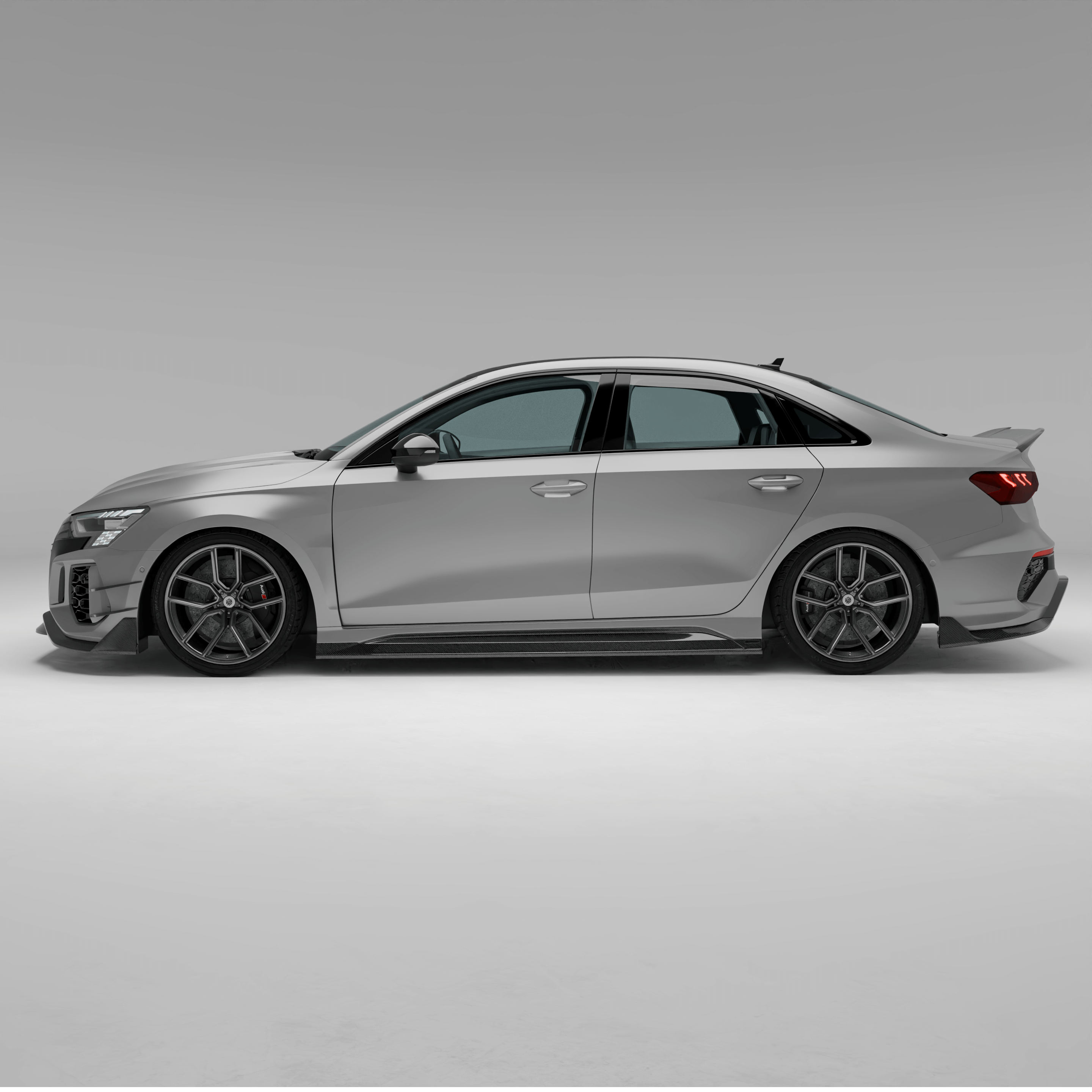 奥迪 RS3 8Y 豪华轿车碳纤维侧裙