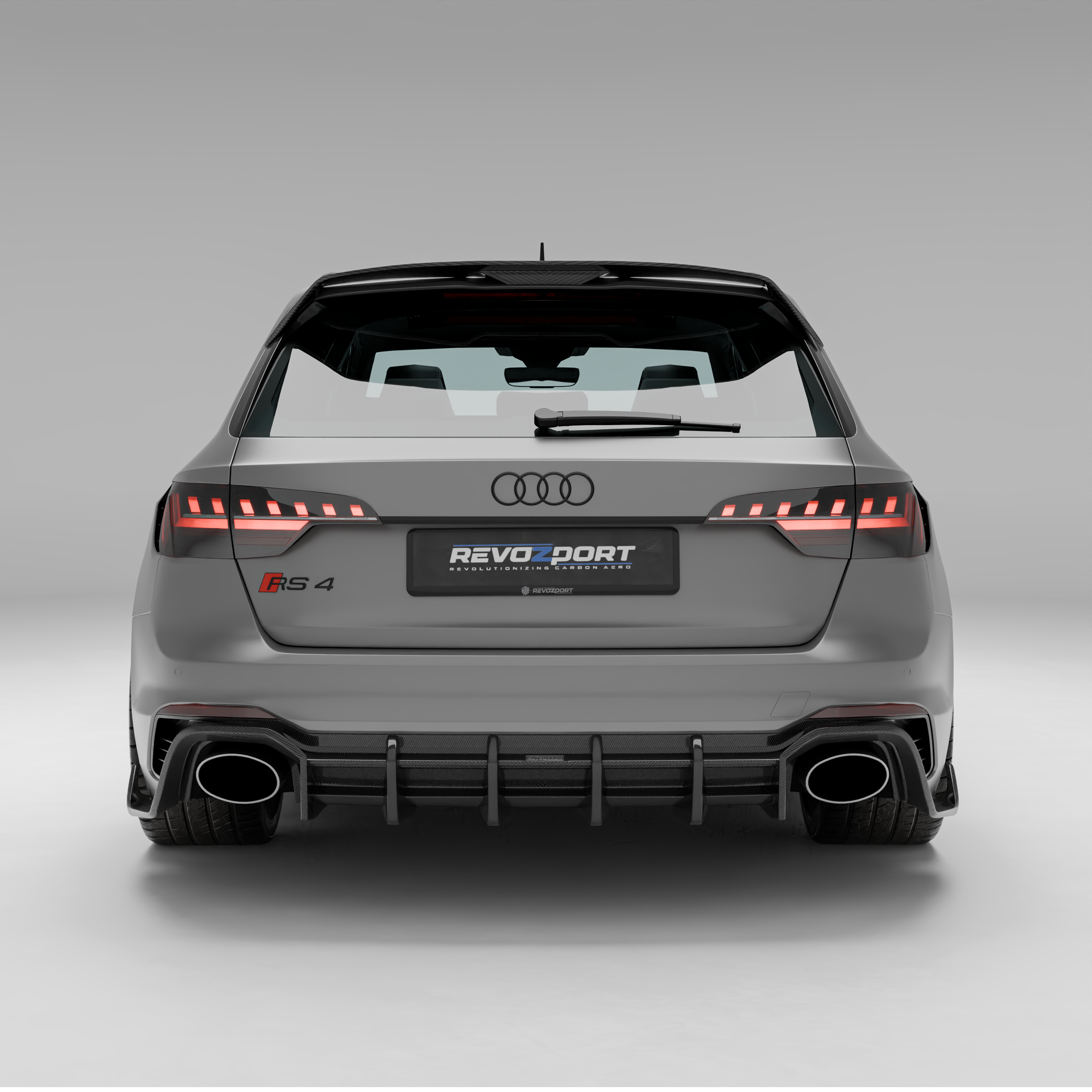 Audi RS4 B9.5 Facelift Carbon Fiber Rear Diffuser
