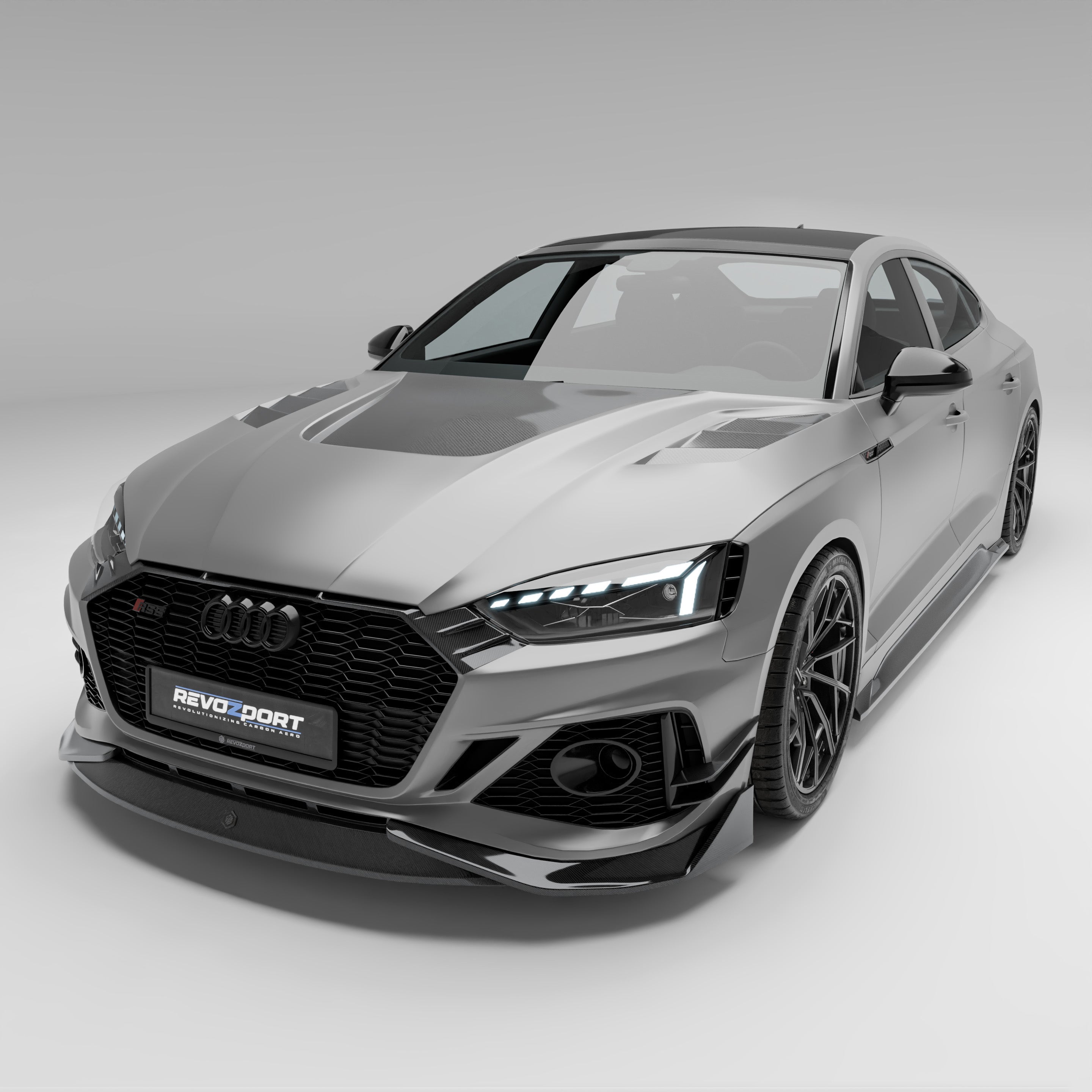 Audi RS5 B9.5 Facelift Sportback Carbon Fiber Canards - Revozport
