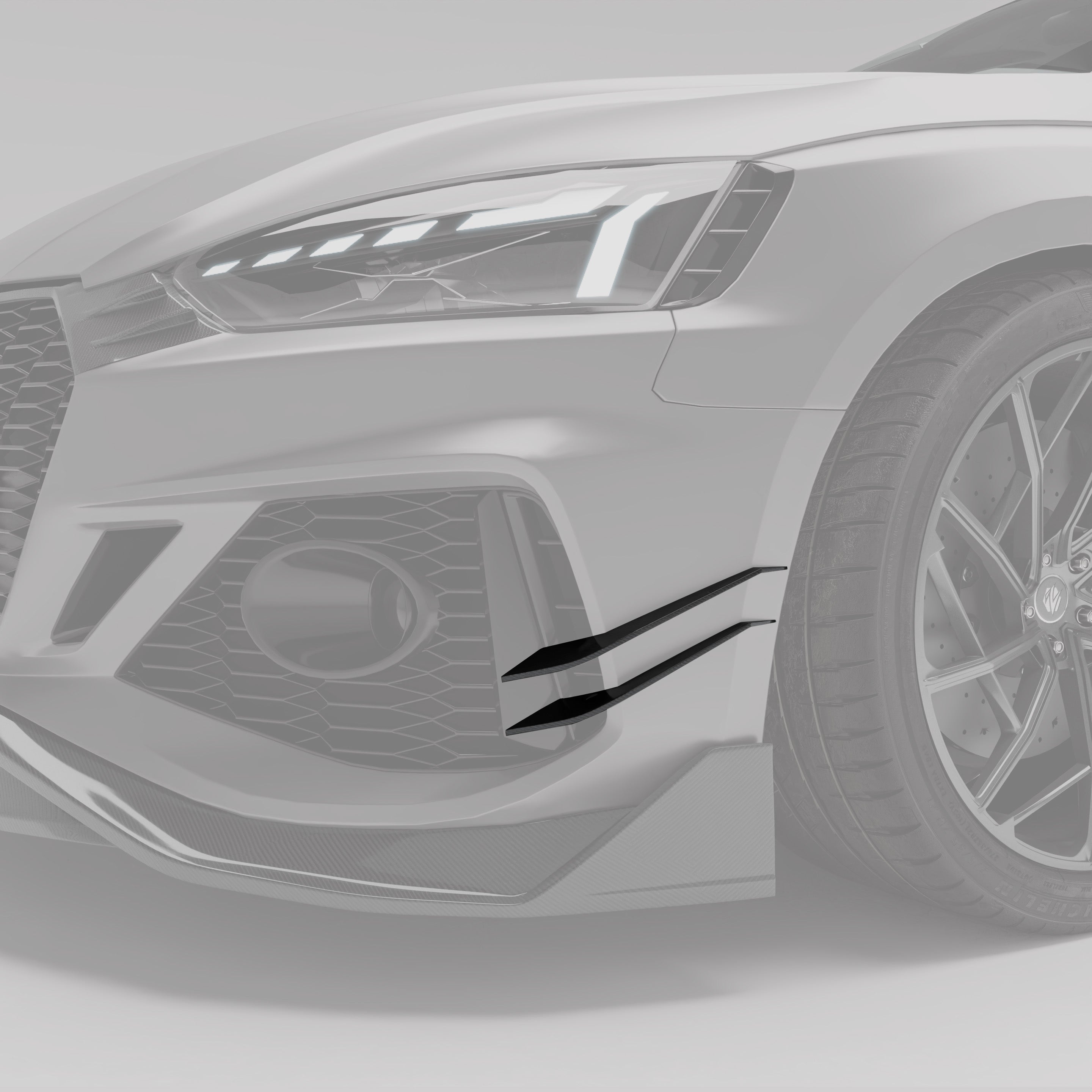 Audi RS5 B9.5 Facelift Sportback Carbon Fiber Canards - Revozport
