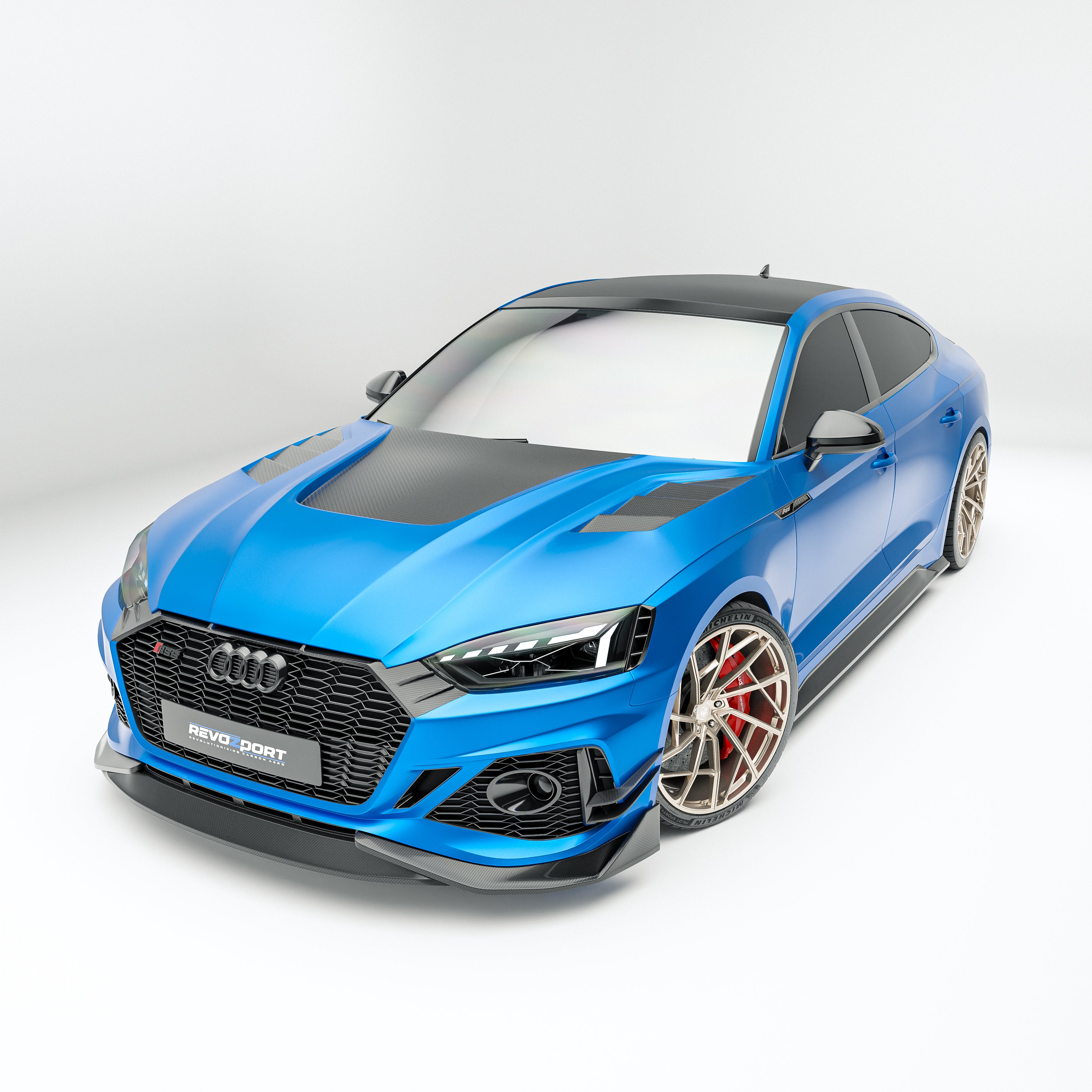 Audi RS5 B9.5 Facelift Sportback Carbon Fiber Front Lip - Revozport