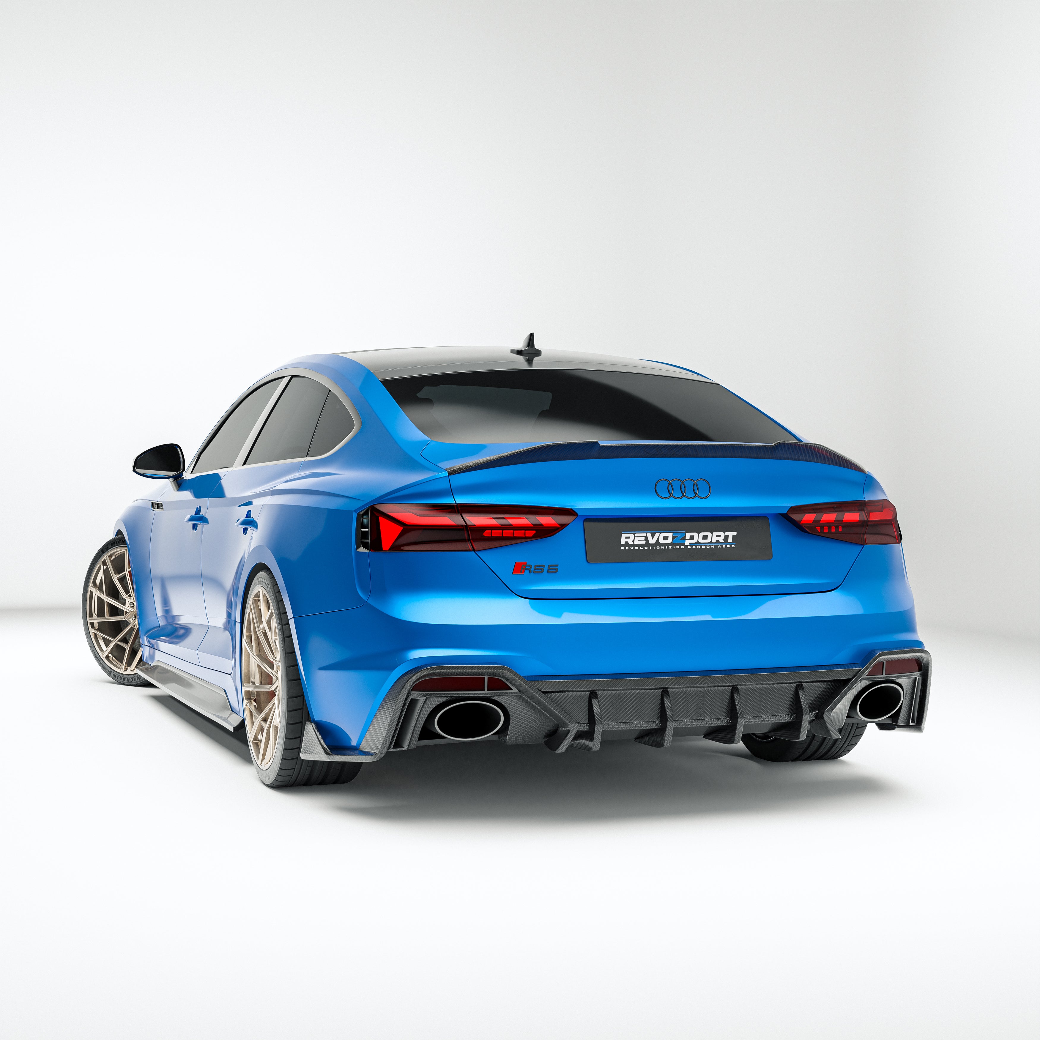 Audi RS5 B9.5 Facelift Sportback Carbon Fiber Rear Diffuser - Revozport