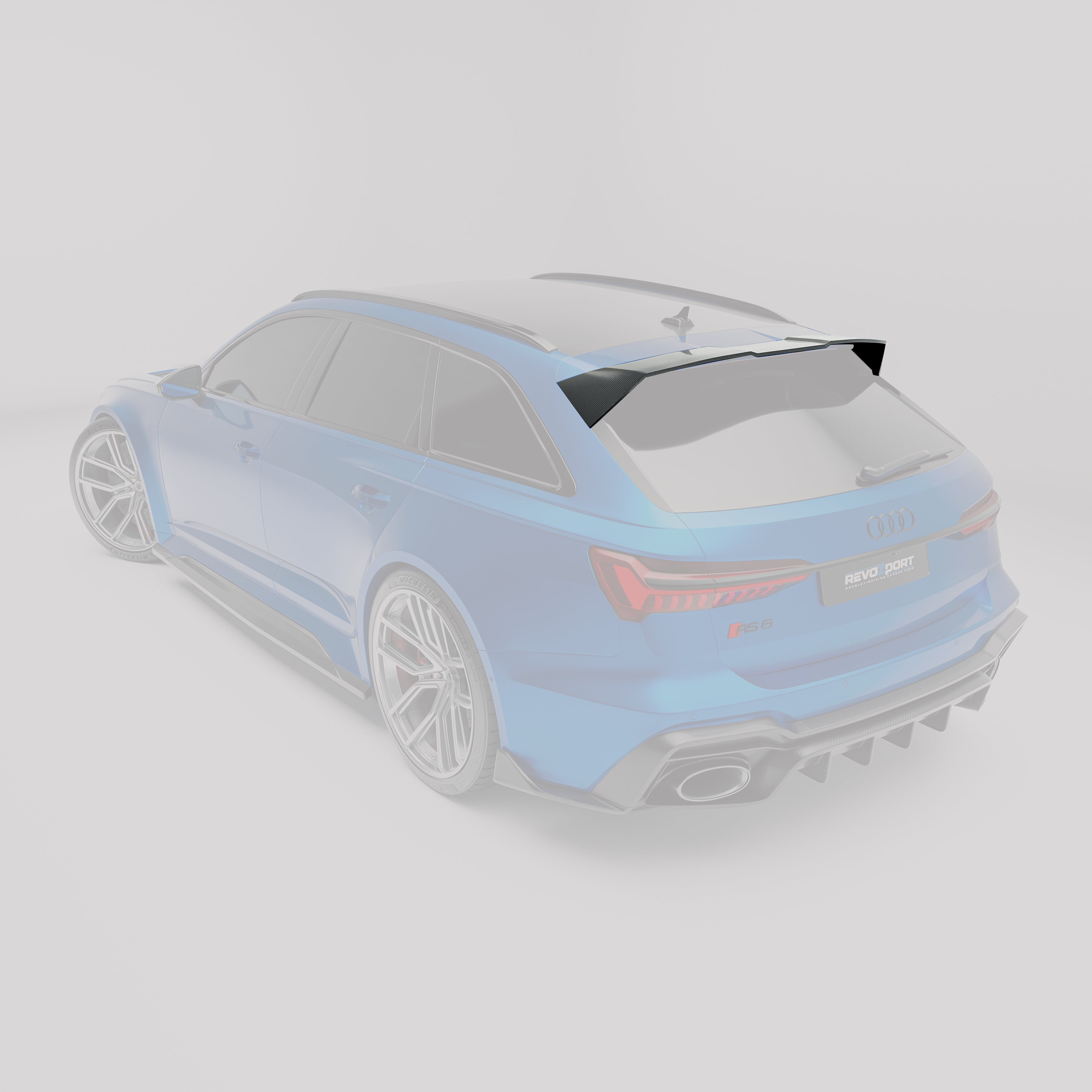 Audi RS6 C8 Carbon Fiber Roof Spoiler - Revozport