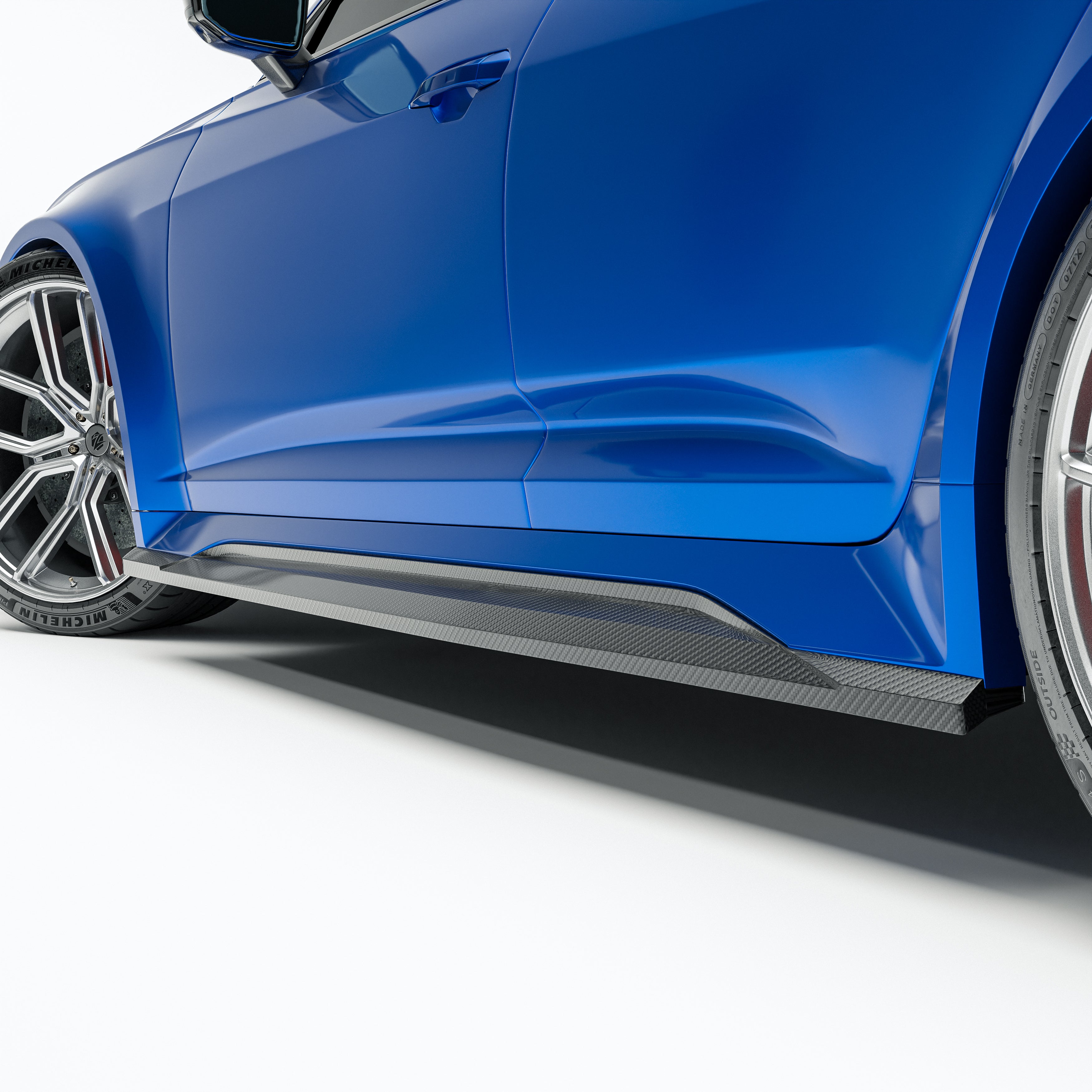 Audi RS6 C8 Carbon Fiber Side Skirts - Revozport