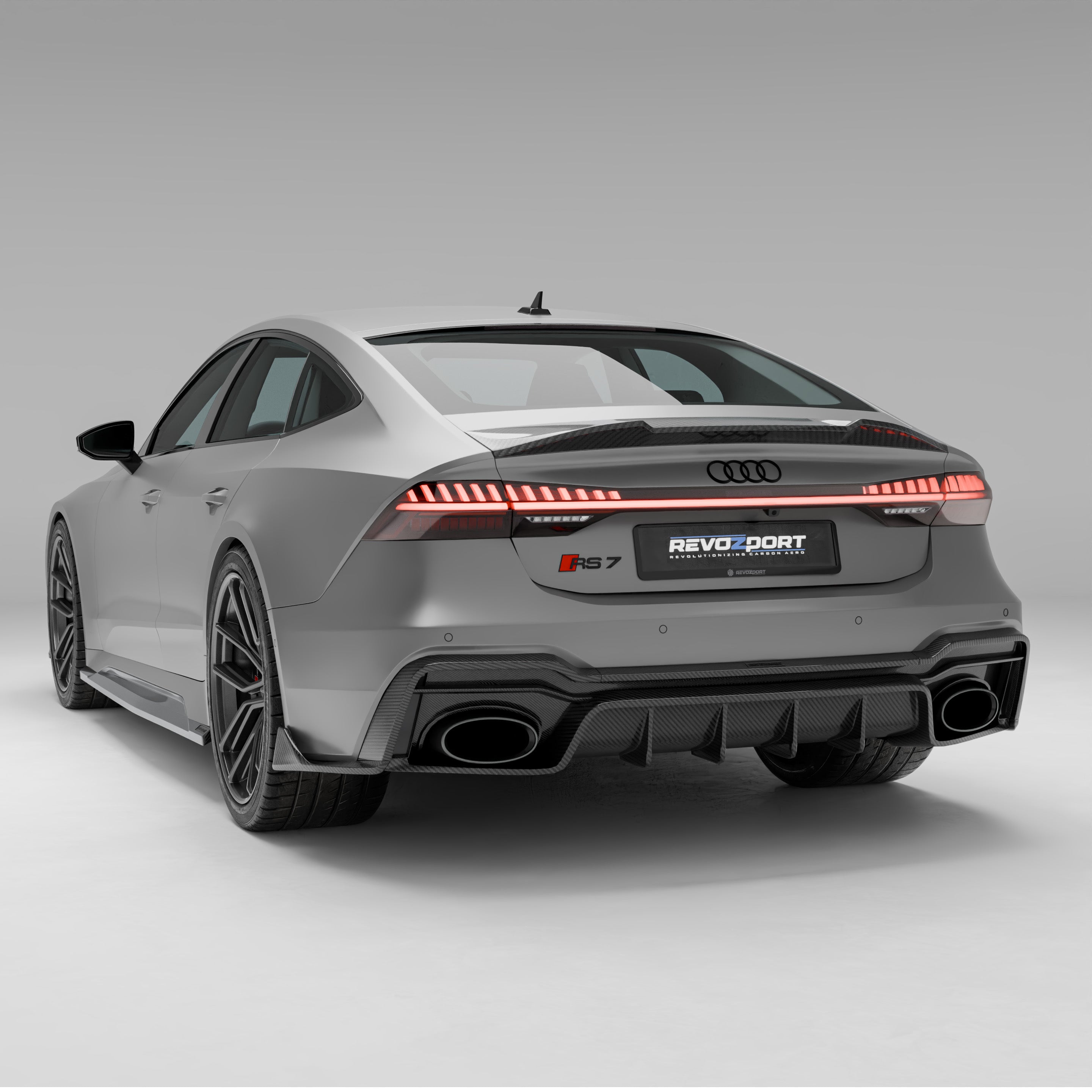 Audi RS7 C8 Carbon Fiber Rear Diffuser - Revozport
