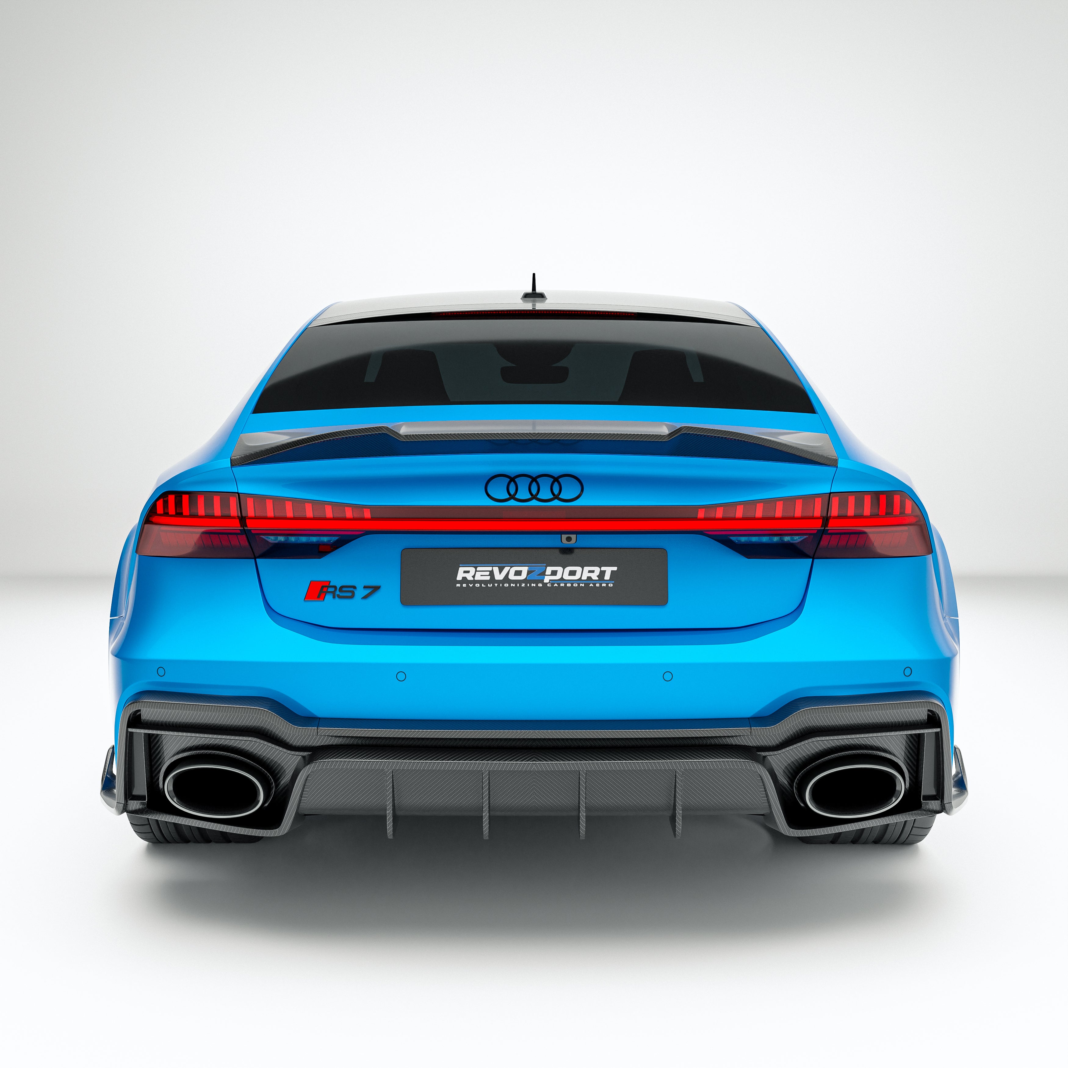 Audi RS7 C8 Carbon Fiber Rear Diffuser - Revozport