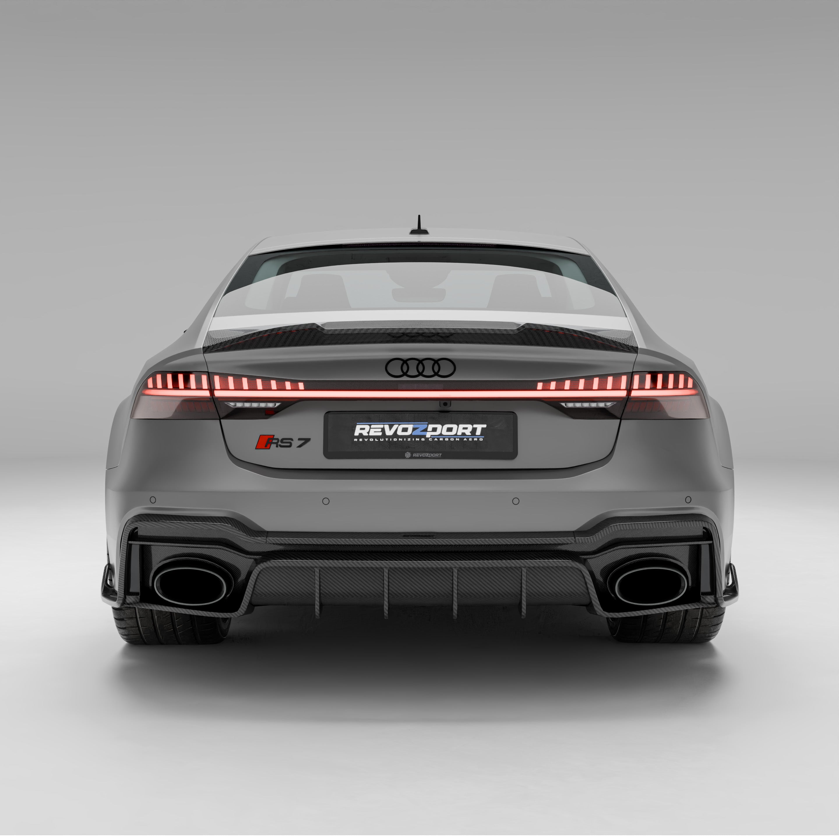 Audi RS7 C8 Carbon Fiber Rear Diffuser - Revozport