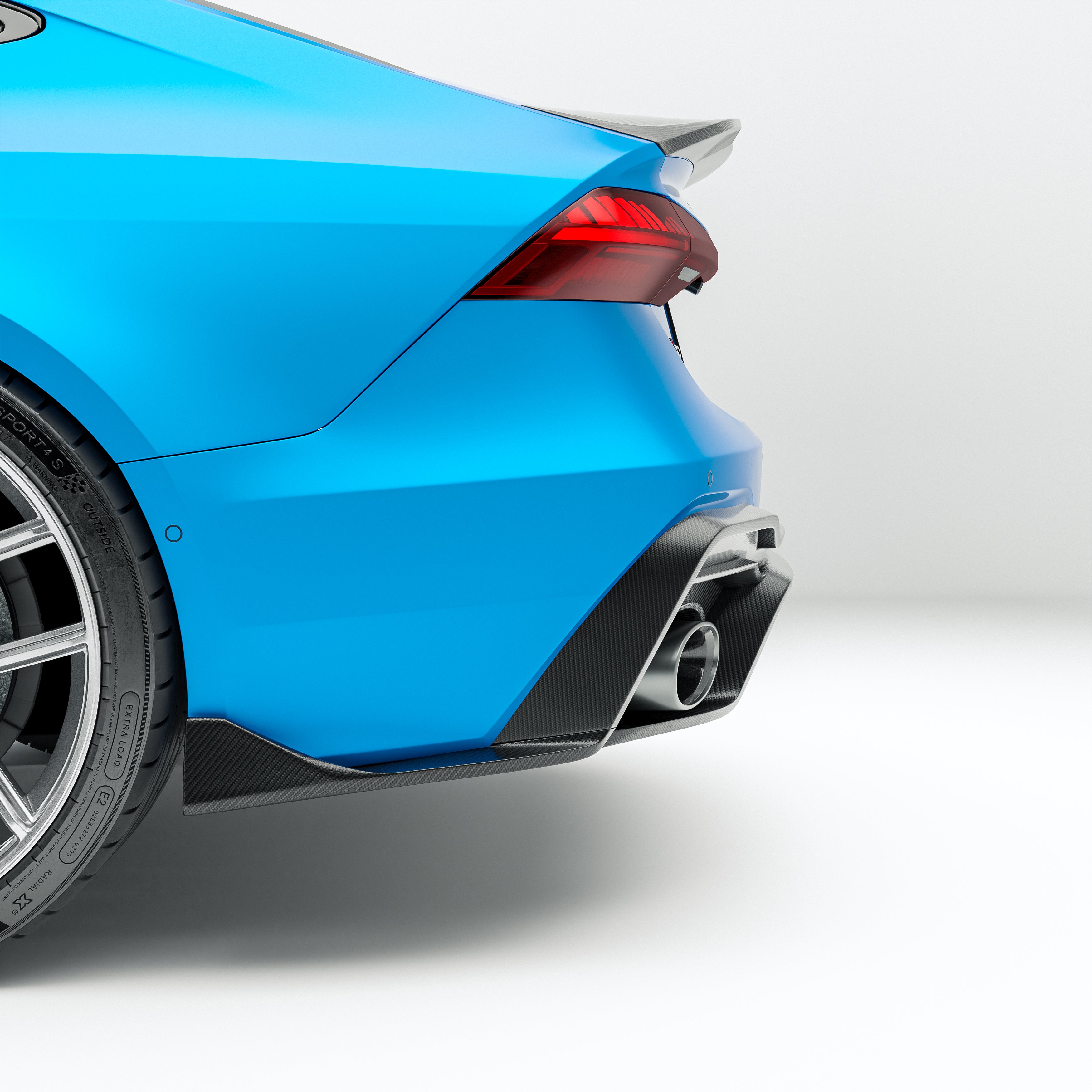 Audi RS7 C8 Carbon Fiber Rear Diffuser - Revozport