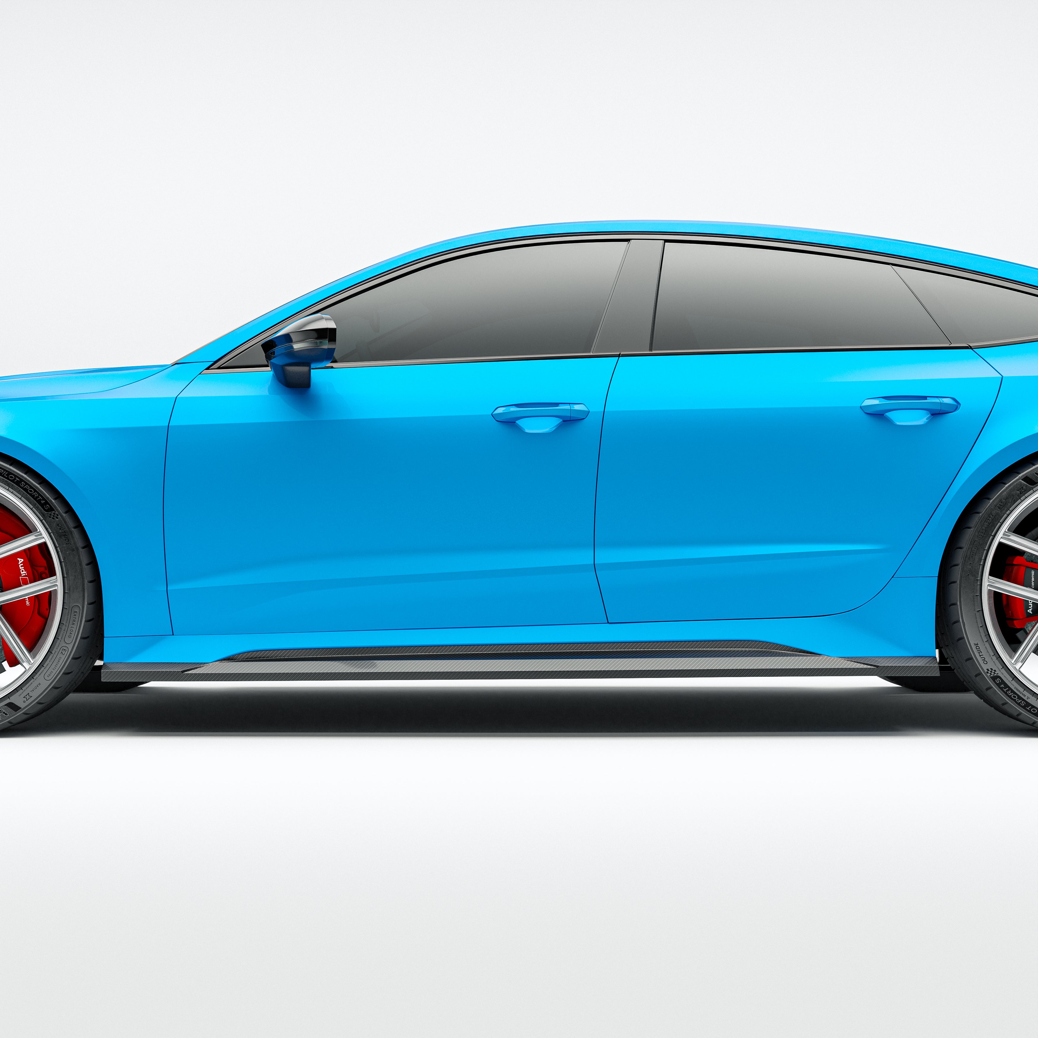 Audi RS7 C8 Carbon Fiber Side Skirts - Revozport