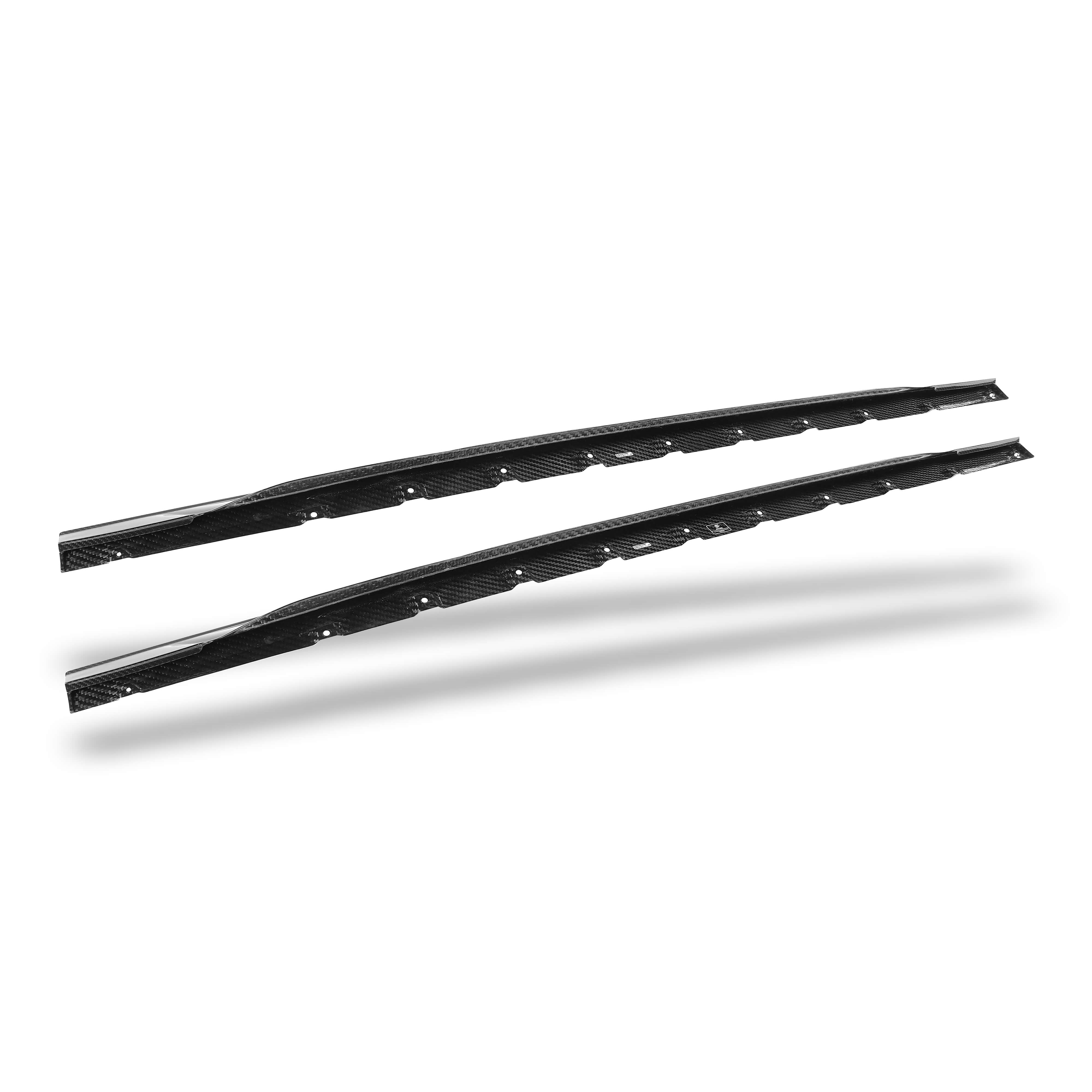 Audi RS5 B9 5 Coupe Carbon Fiber SideSkirts Revozport White Base Actual Photos