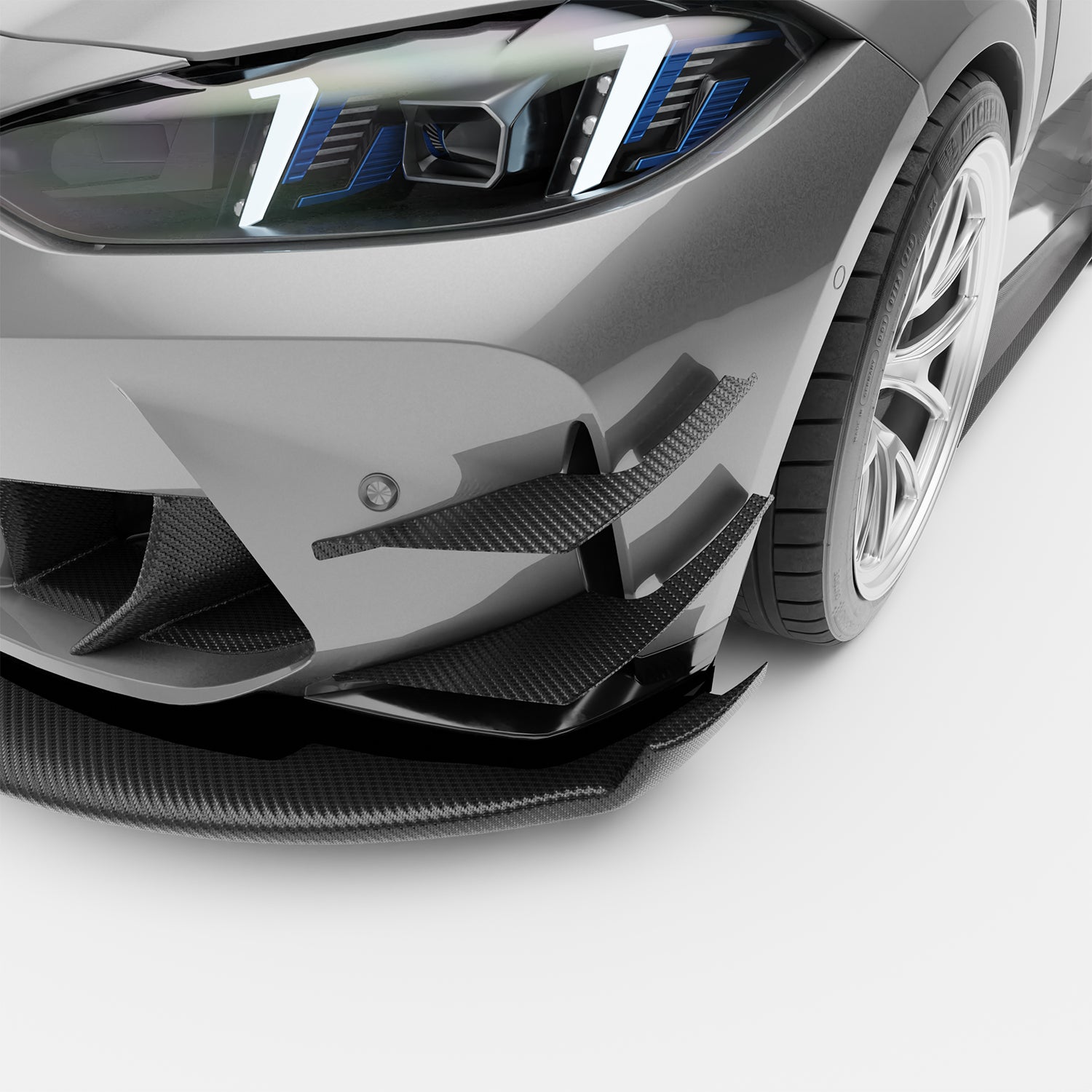 BMW M3 G80 Carbon Fiber Front Bumper Canards - Revozport