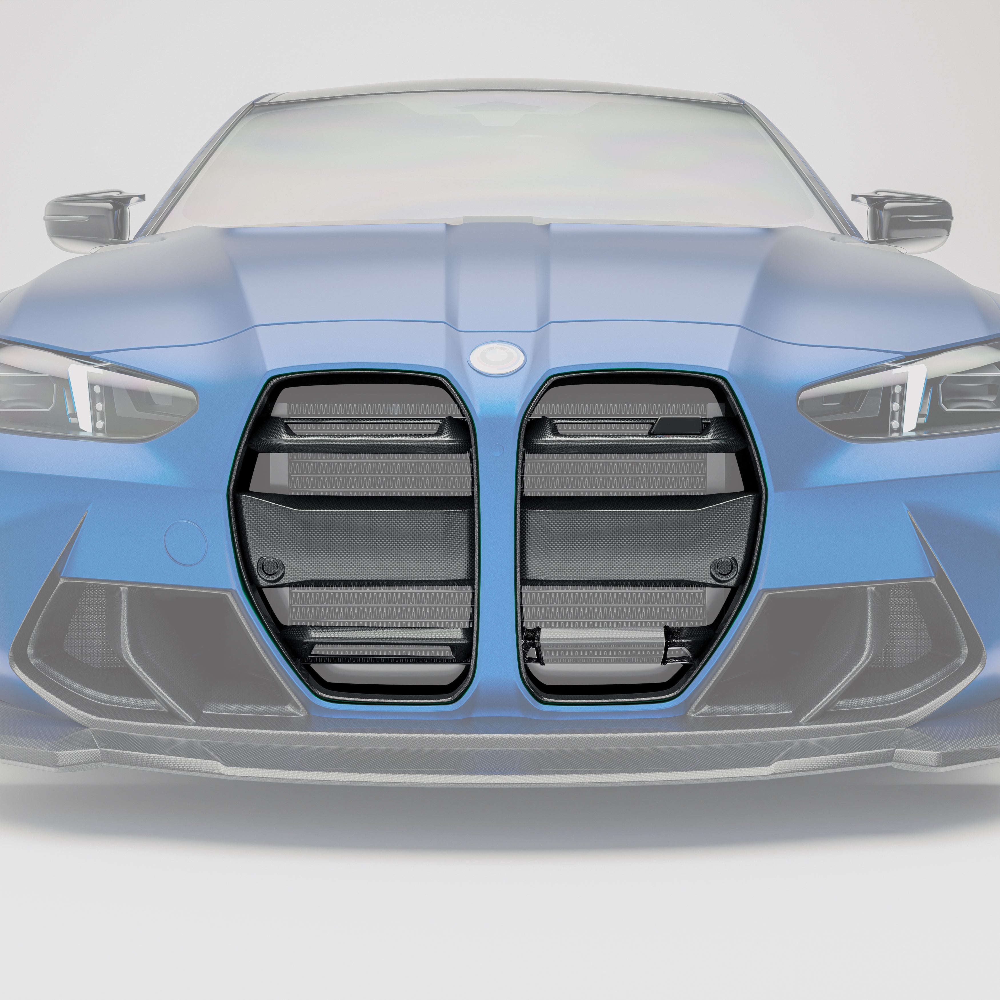 BMW M3 G80 Carbon Fiber Front Grill (with ACC) - Revozport