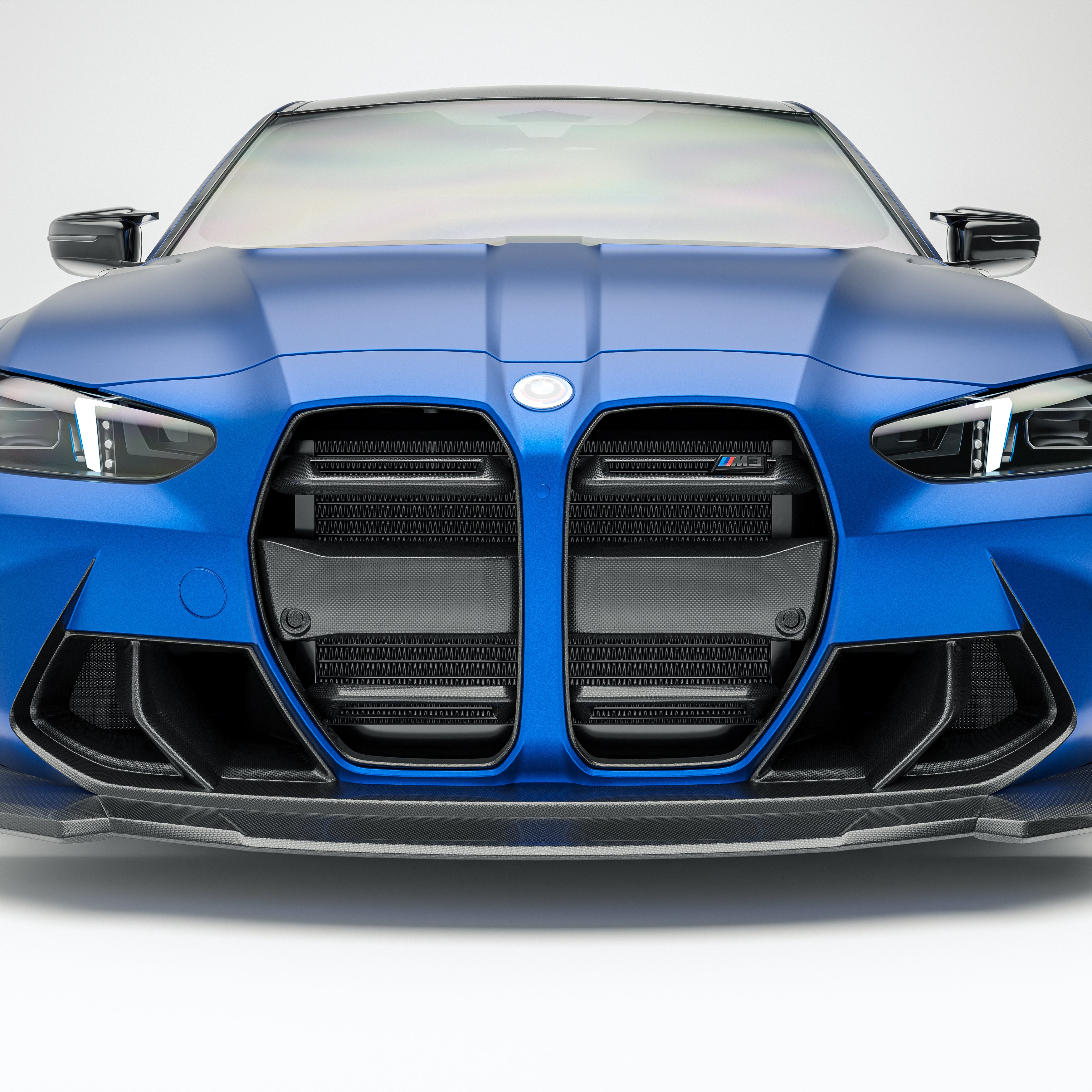 BMW M3 G80 Sedan Carbon Fiber Front Grill (without ACC) - Revozport