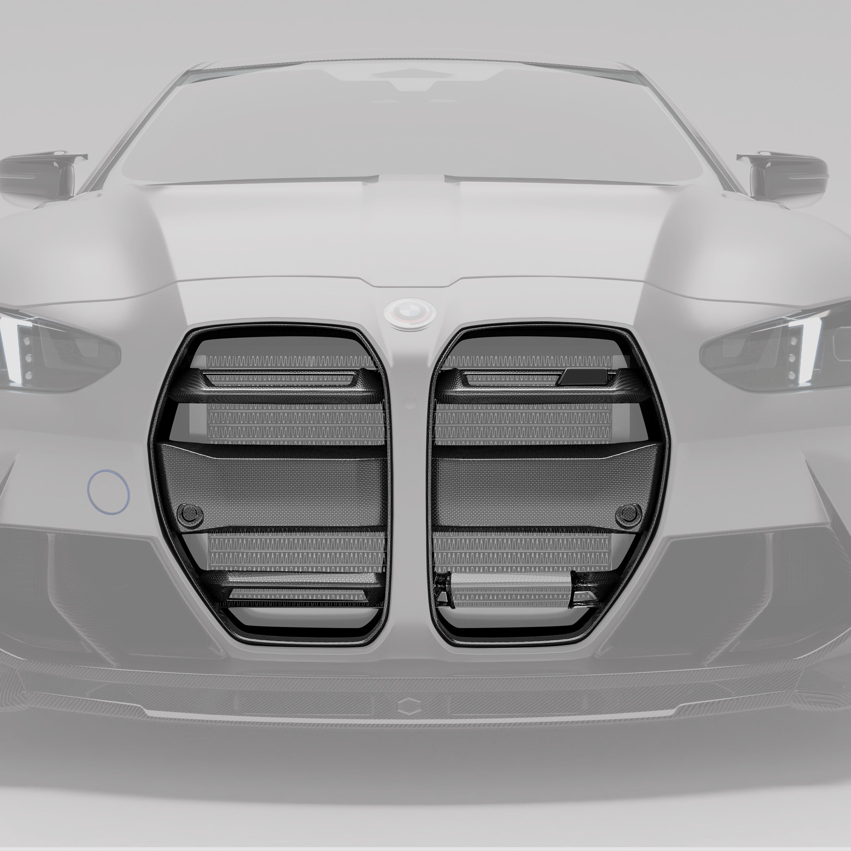 BMW M3 G80 Sedan Carbon Fiber Front Grill (with ACC) - Revozport