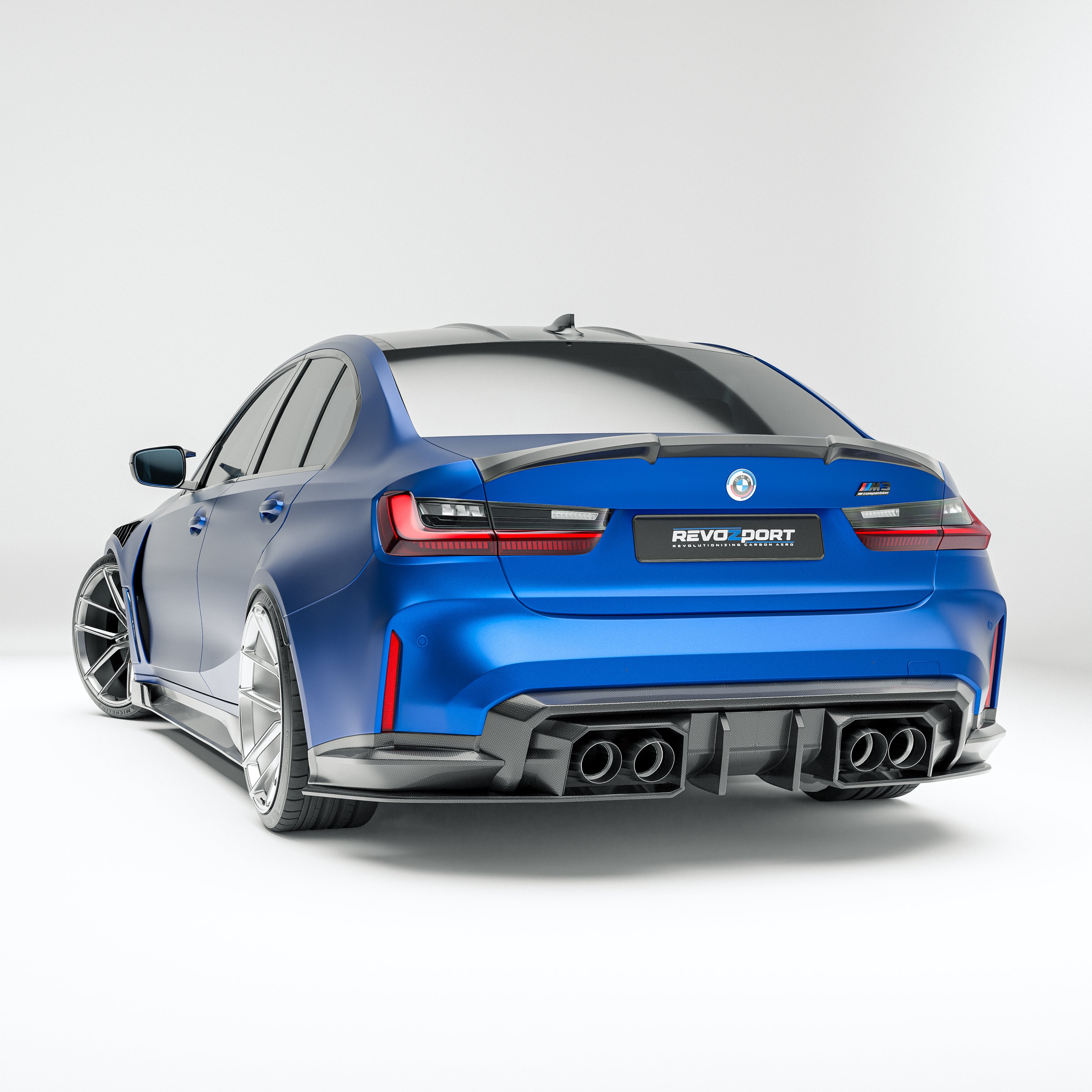 BMW M3 G80 Carbon Fiber Rear Diffuser - Revozport