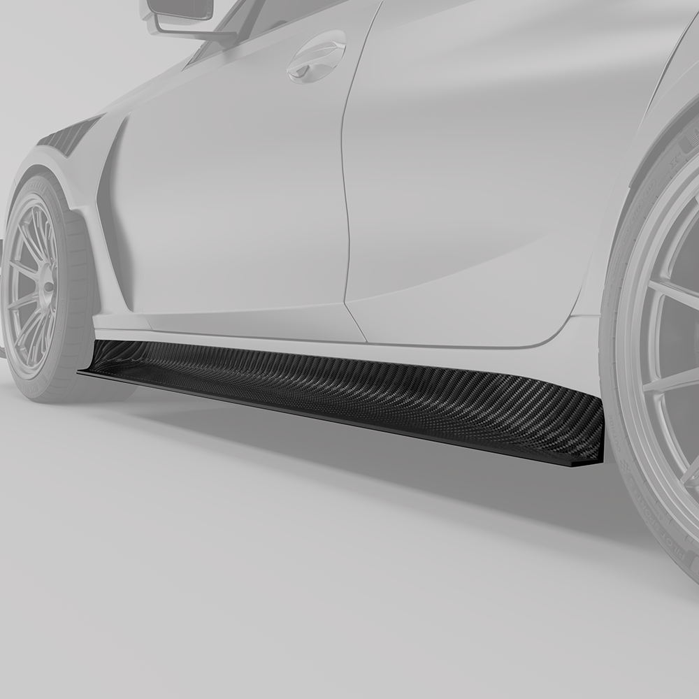 BMW M3 G80 Carbon Fiber Side Skirts - Revozport