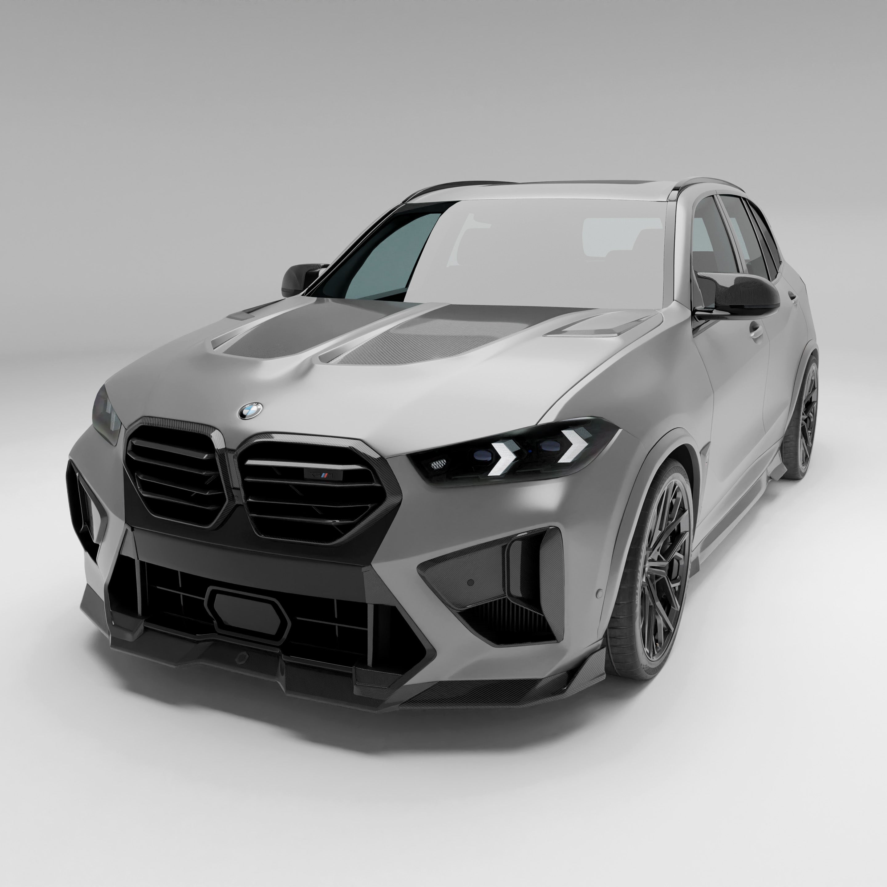 BMW X5M F95 LCI Carbon Fiber Front Lip - Revozport