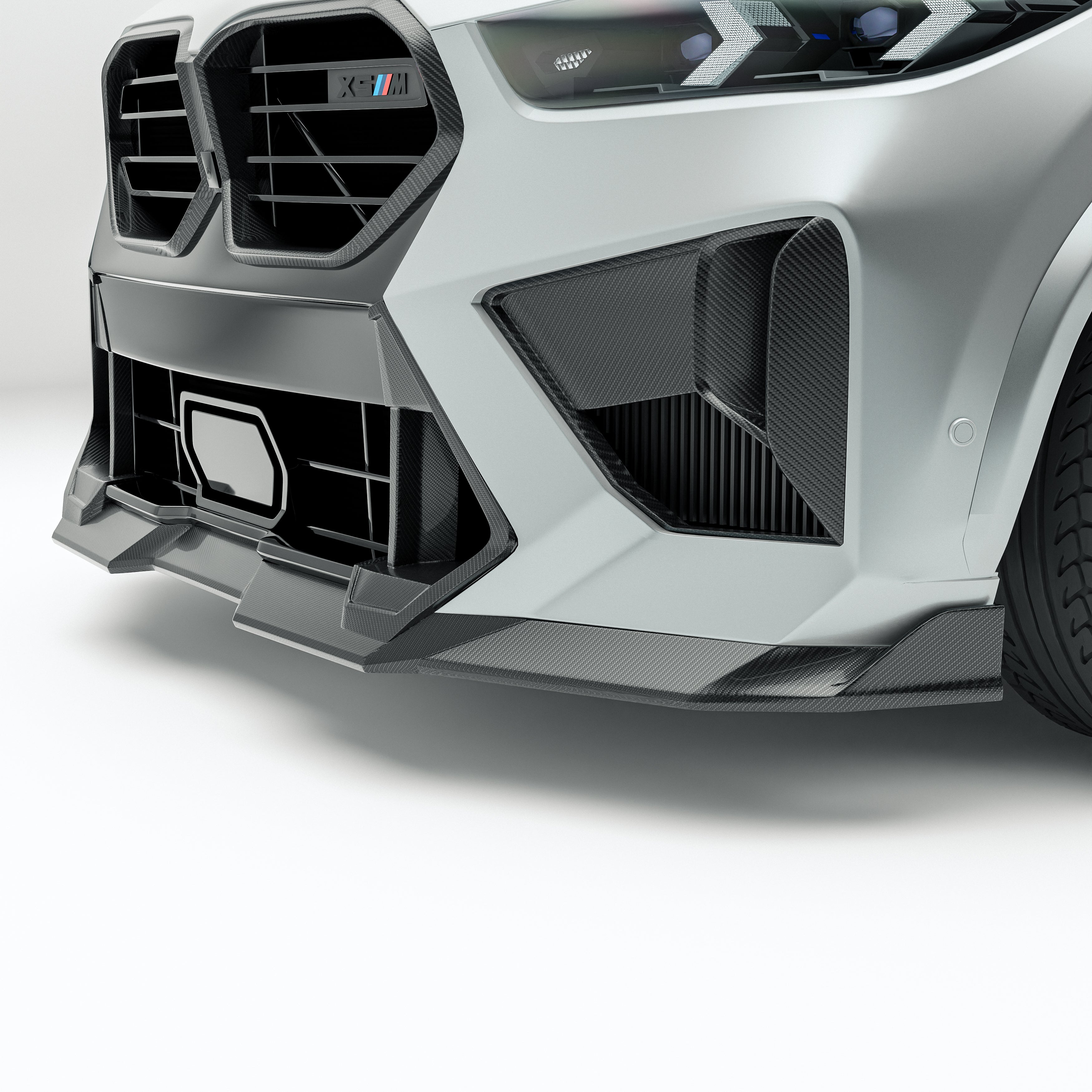 BMW X5M F95 LCI Carbon Fiber Front Lip - Revozport