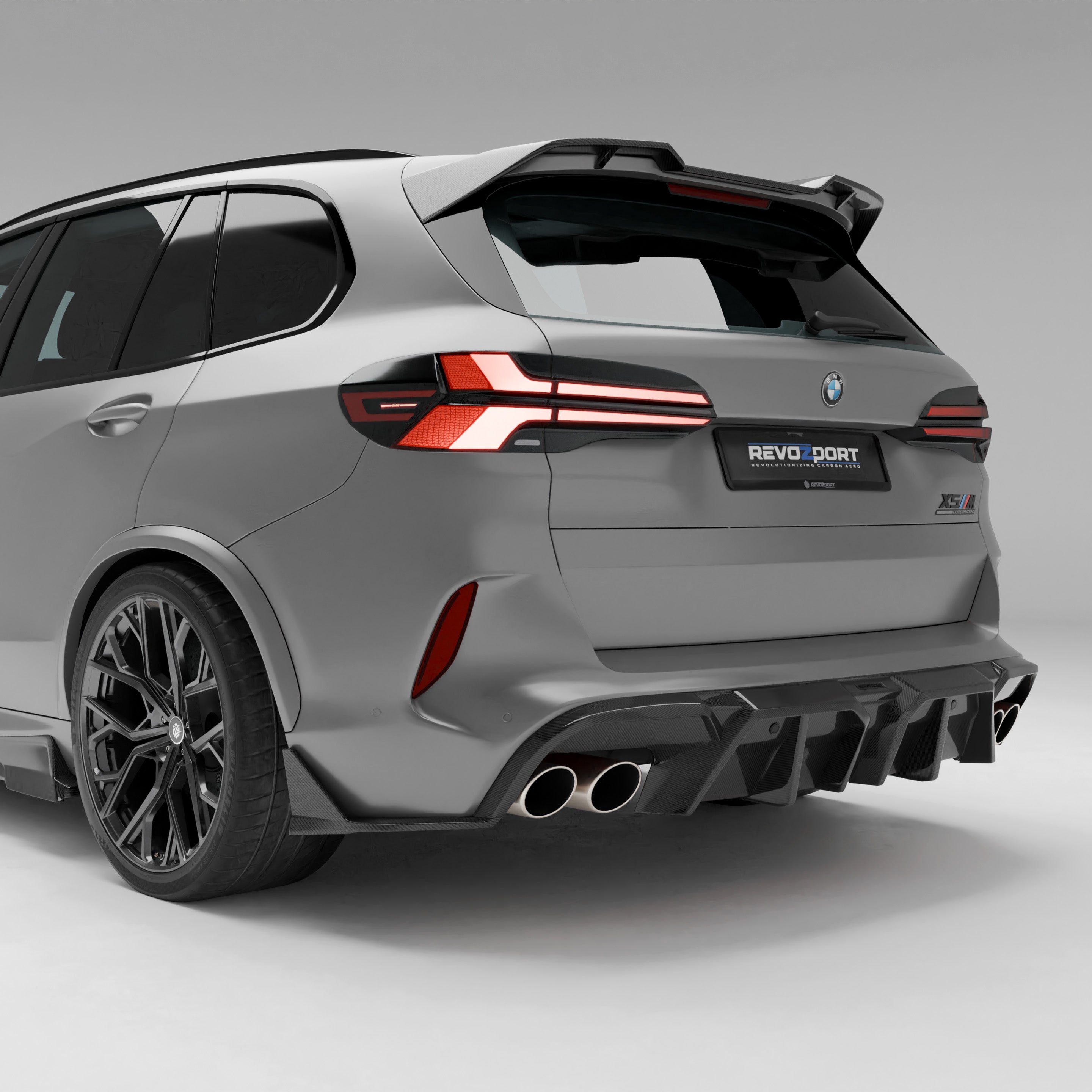 BMW X5M F95 LCI Carbon Fiber Rear Diffuser - Revozport