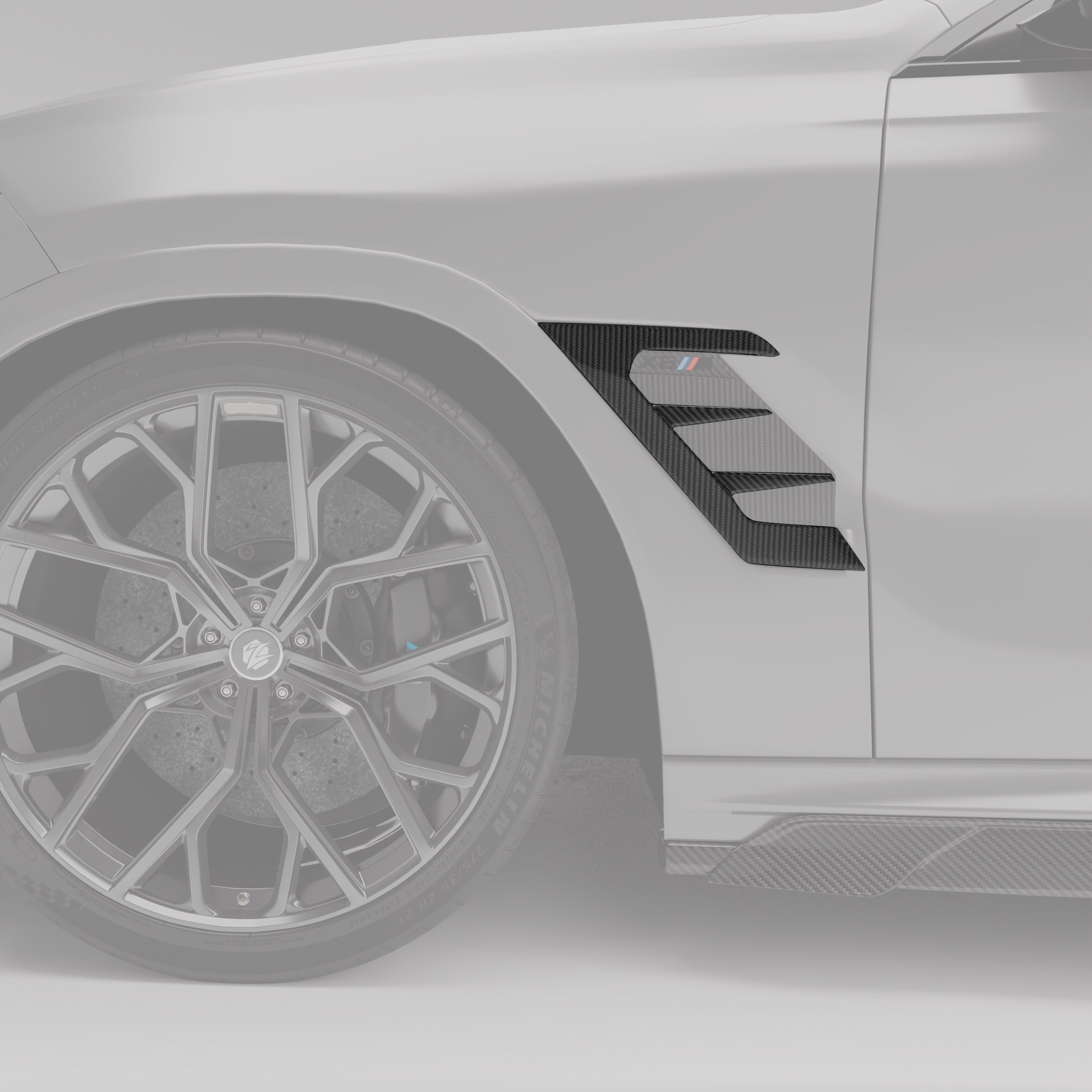 BMW X6M F96 LCI Carbon Fiber Side Vents - Revozport