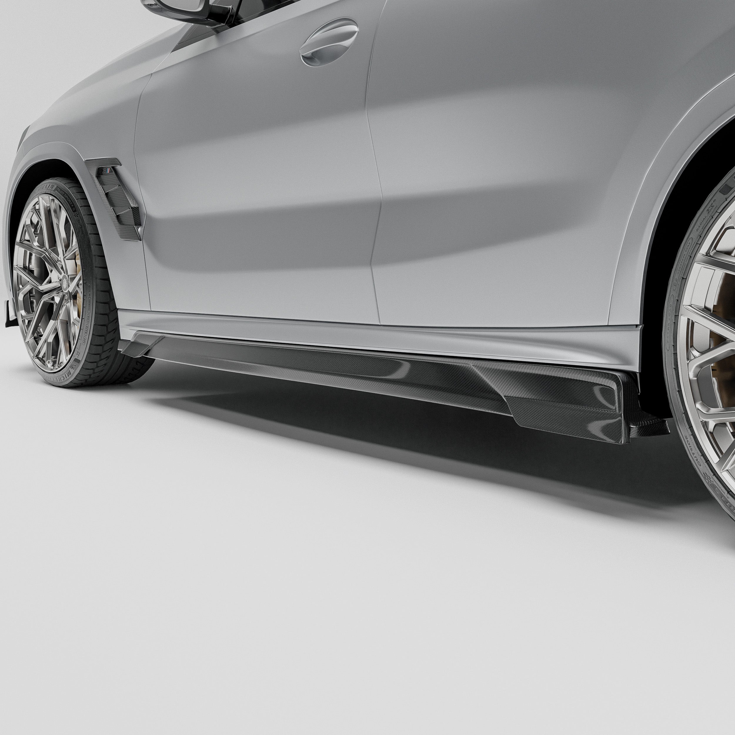 BMW X6M F96 PRE LCI Carbon Fiber Sideskirts Renderings