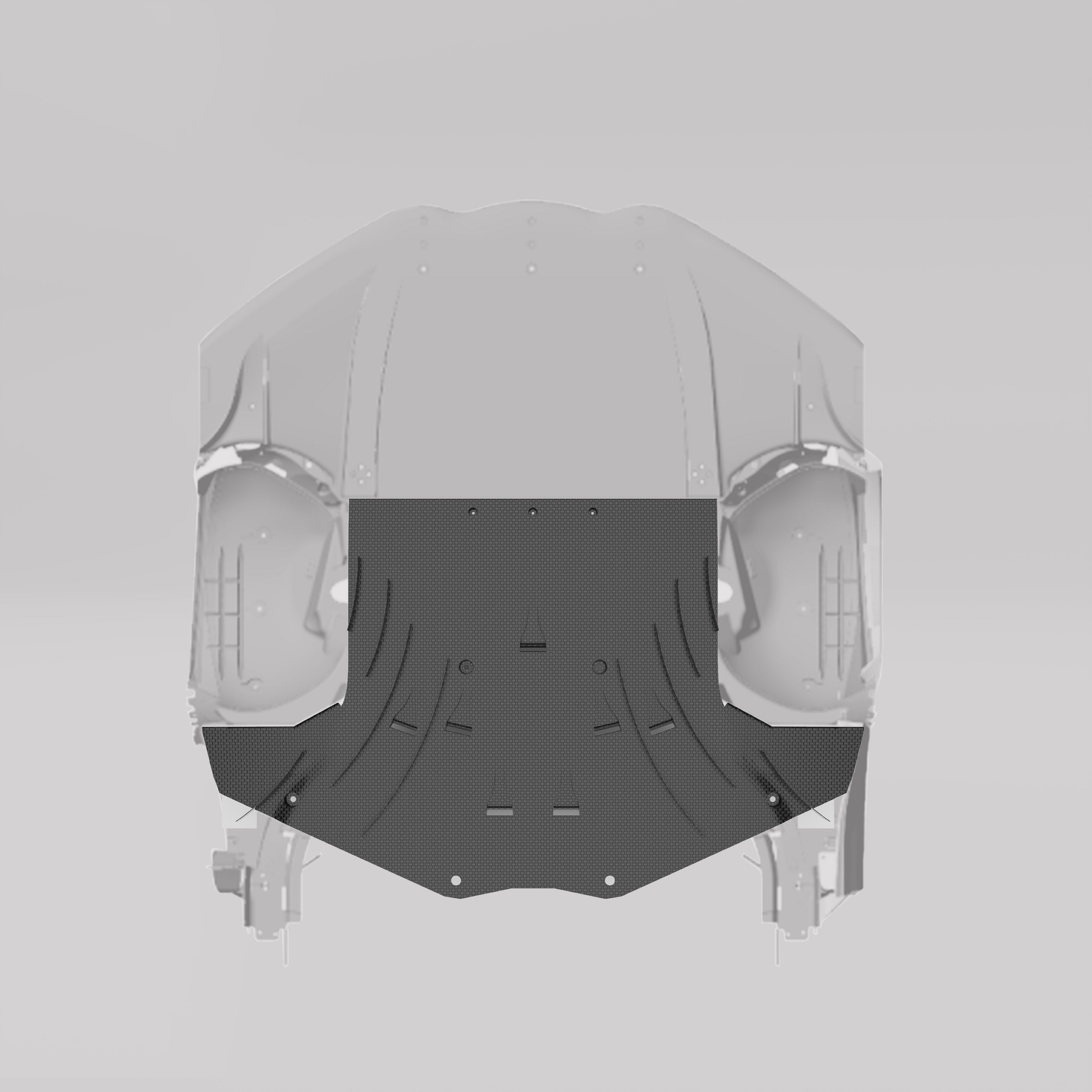 Partial View ofC7 Corvette Carbon Fiber Mid Splitter-Revozport