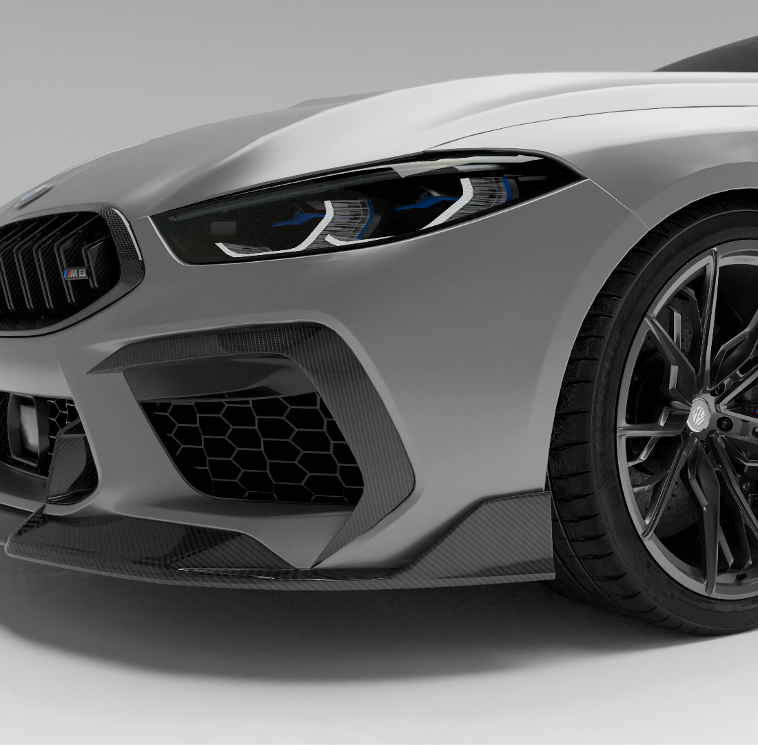 BMW M8 F93 Carbon Fiber Front Bumper Canards