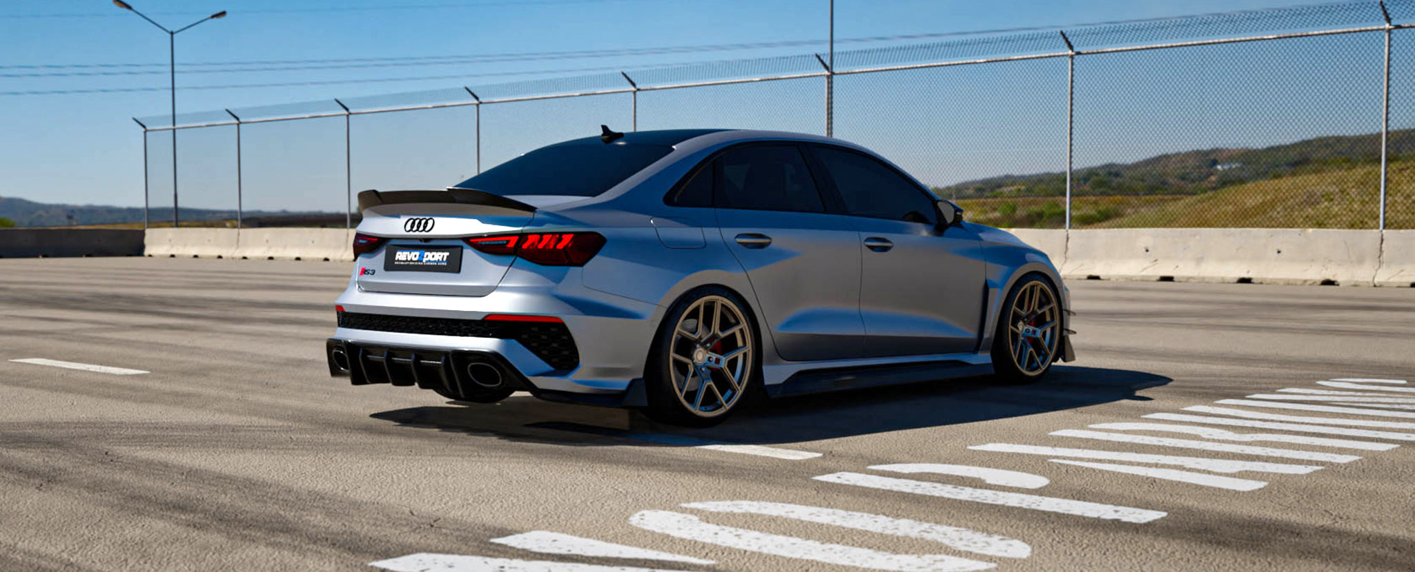 Car with Lip spoilers