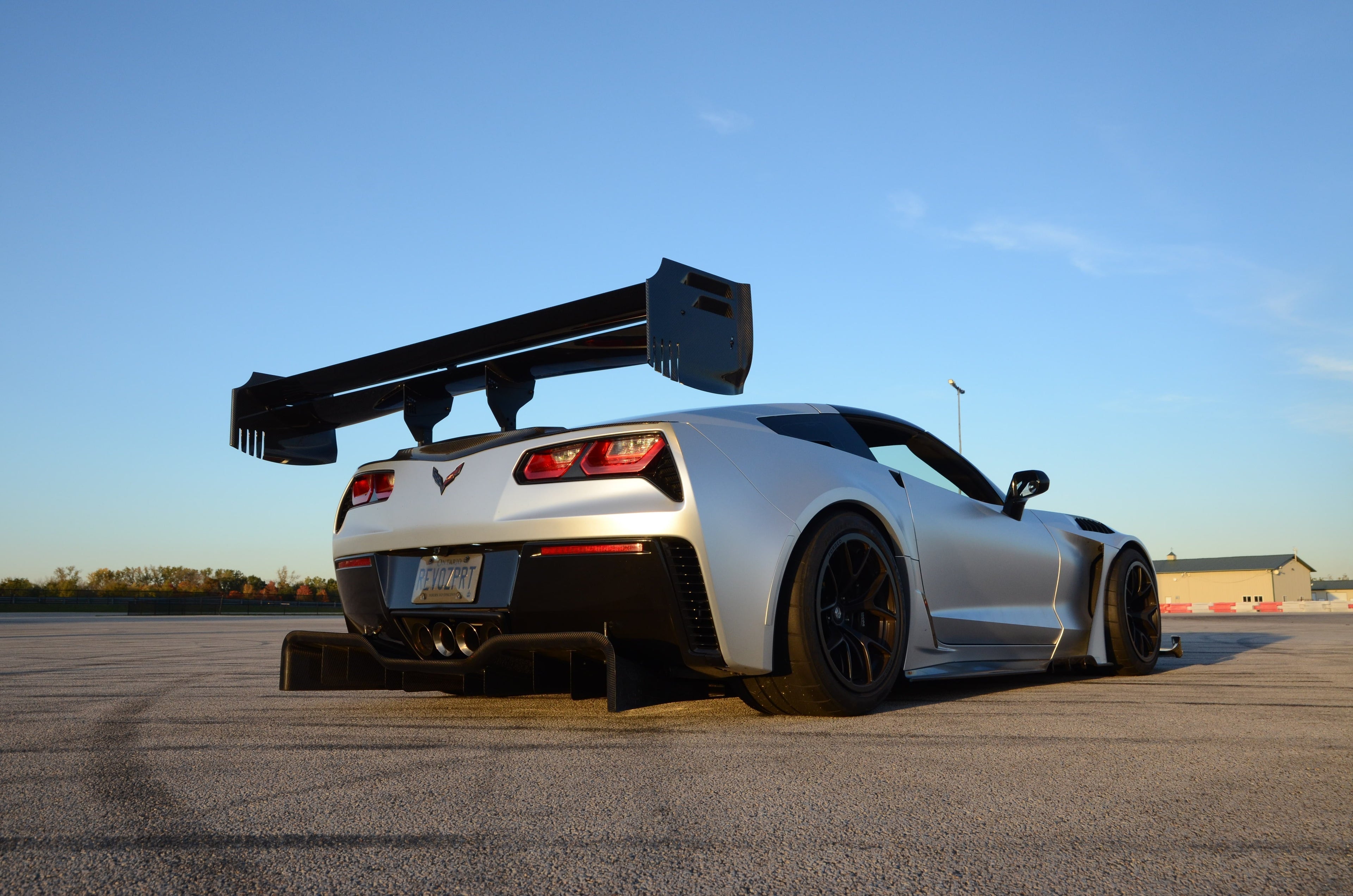 A car with wide body kit