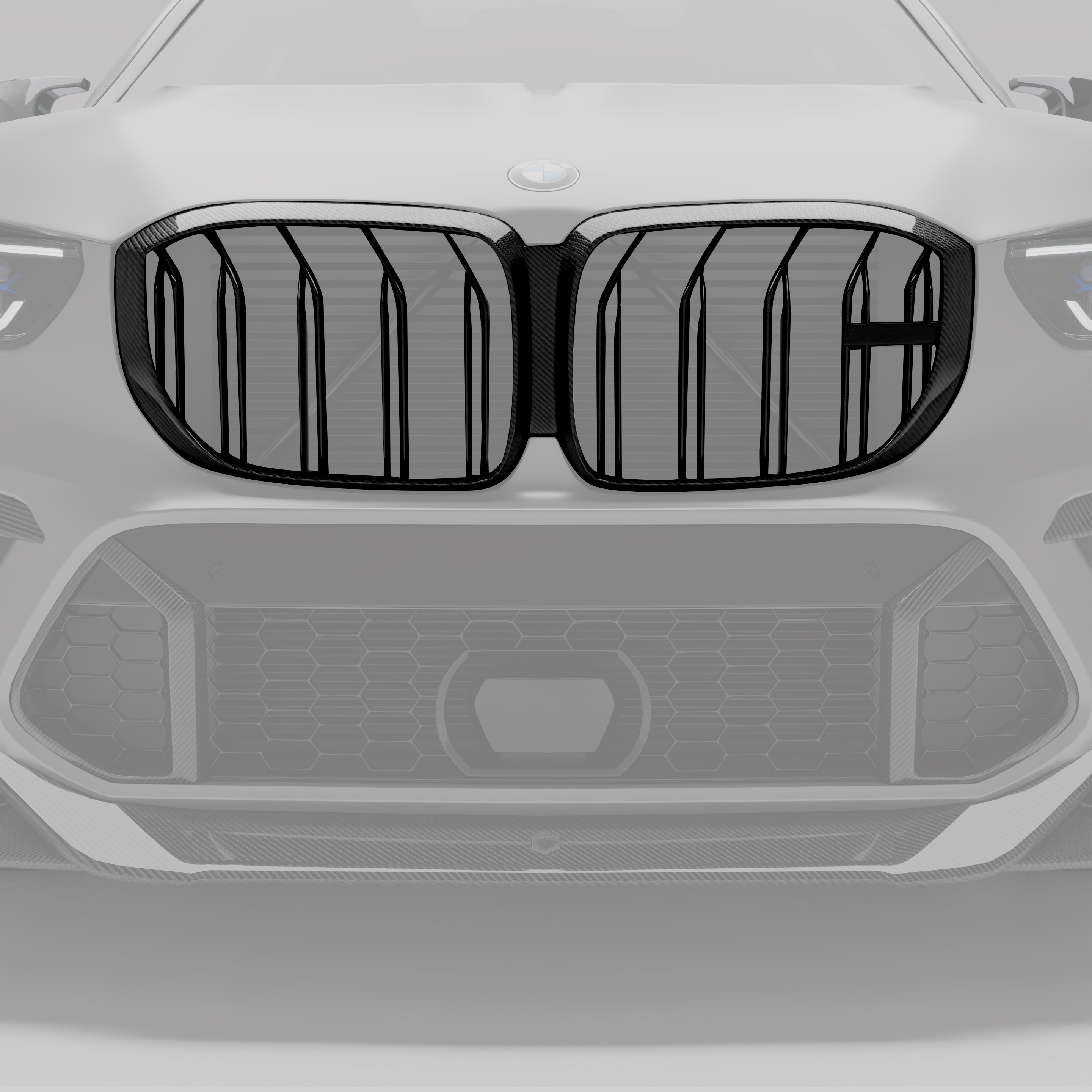 BMW X5M F95 PRE LCI Carbon Fiber Front Grill