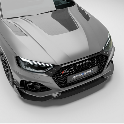 奥迪 RS4 B9.5 改款碳纤维引擎盖