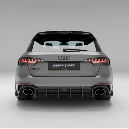 奥迪 RS4 B9.5 改款碳纤维后唇