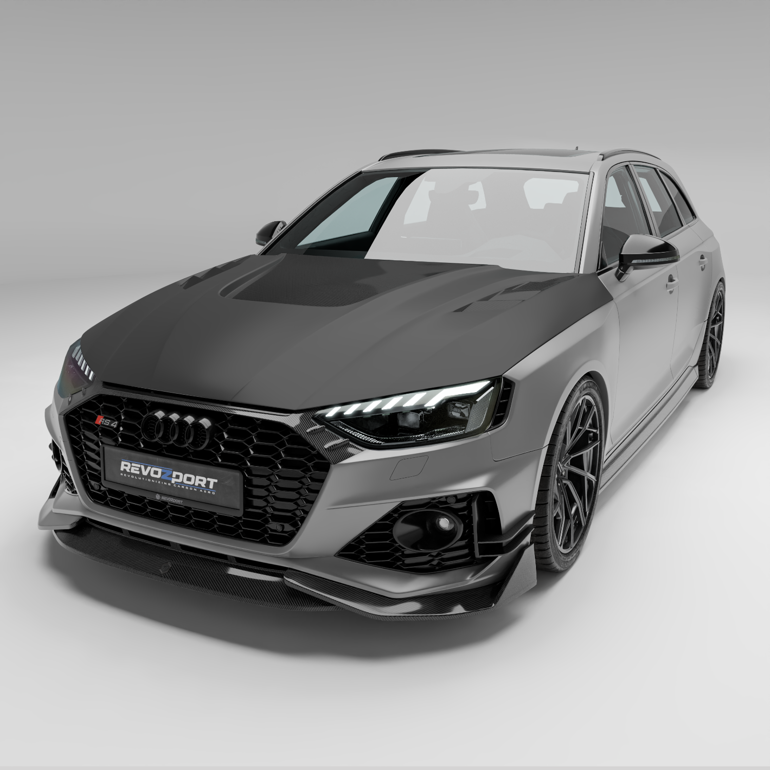 奥迪-rs4-b9.5-改款碳纤维引擎盖