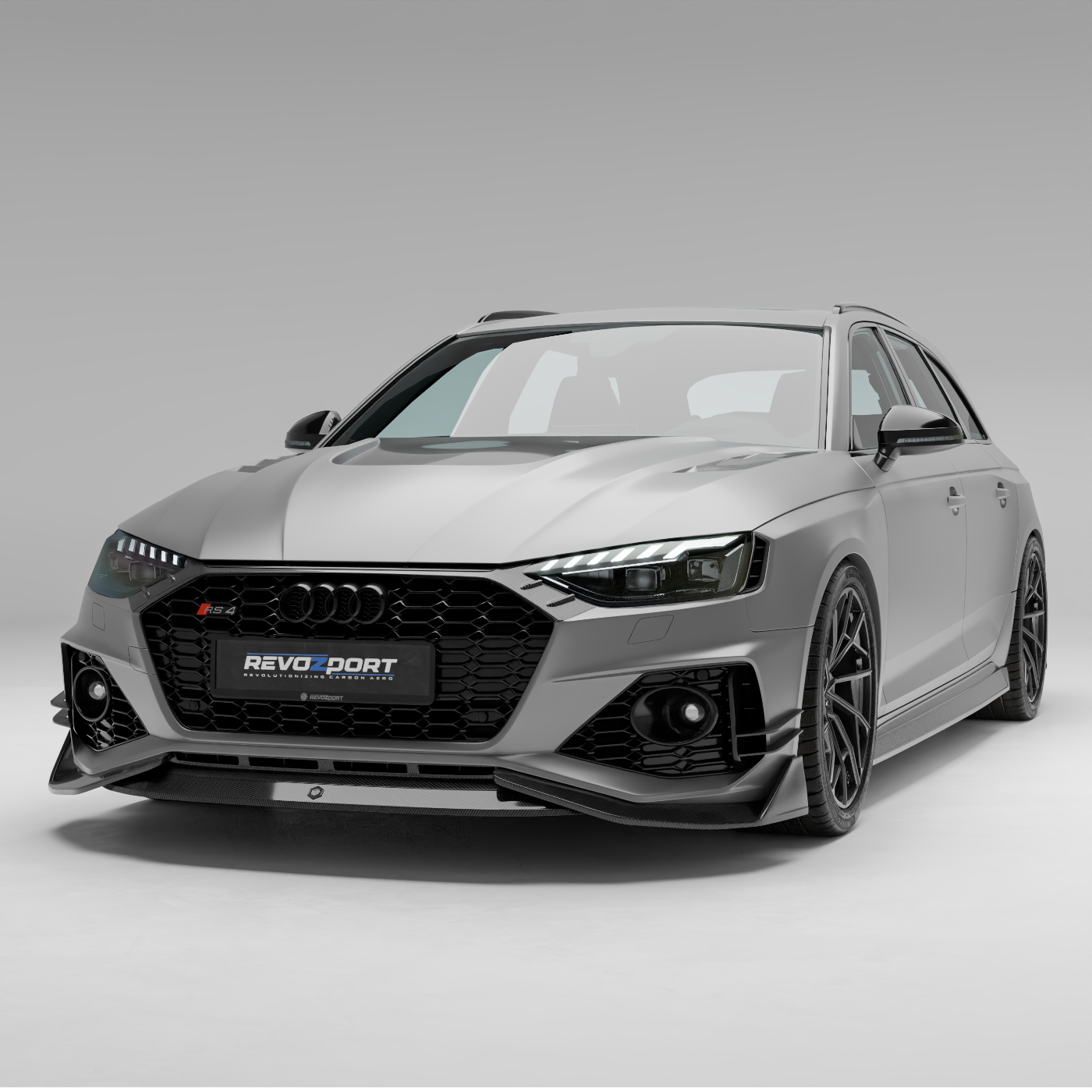 奥迪 RS4 B9.5 改款碳纤维风刀