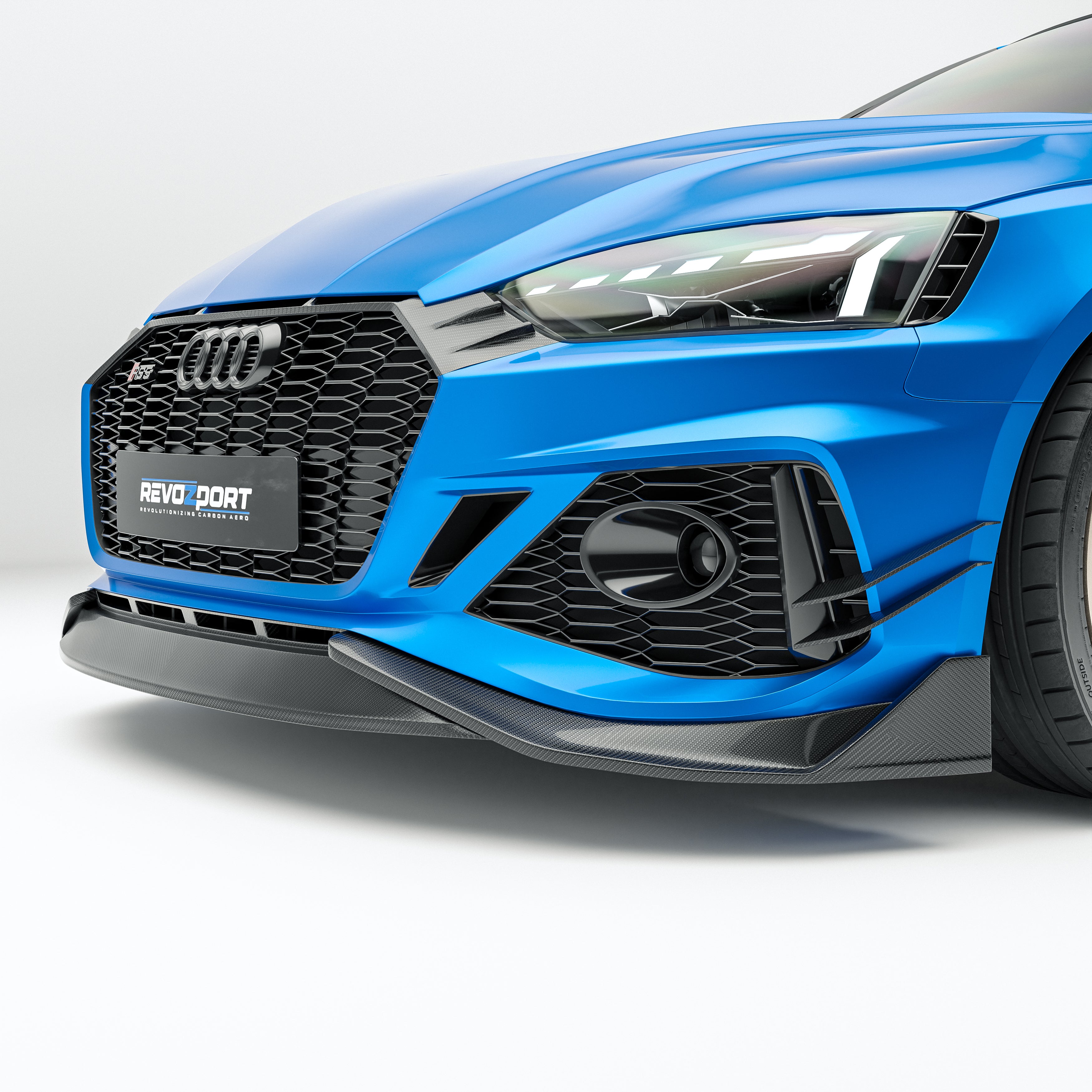 Audi RS5 B9.5 Facelift Sportback Carbon Fiber Canards - Revozport