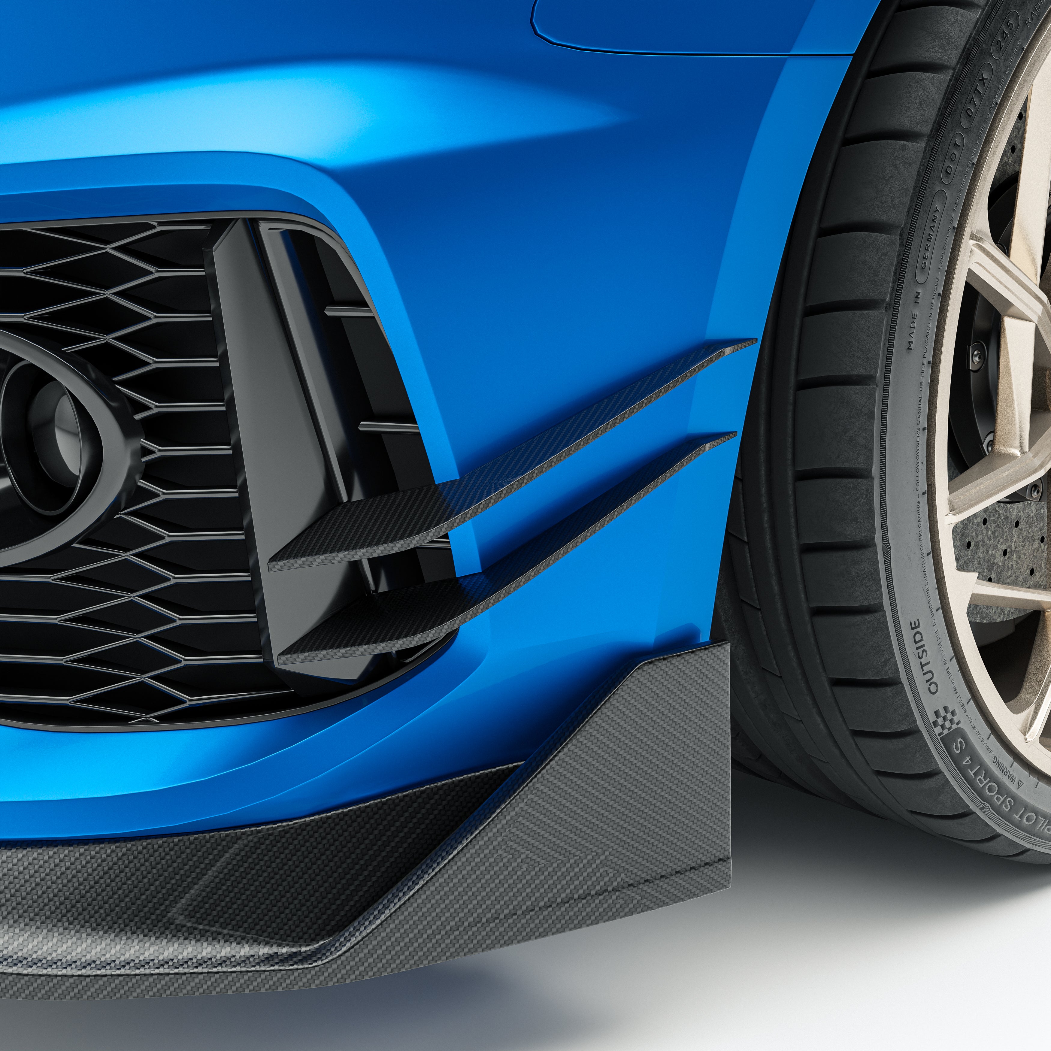 Audi RS5 B9.5 Facelift Sportback Carbon Fiber Canards - Revozport