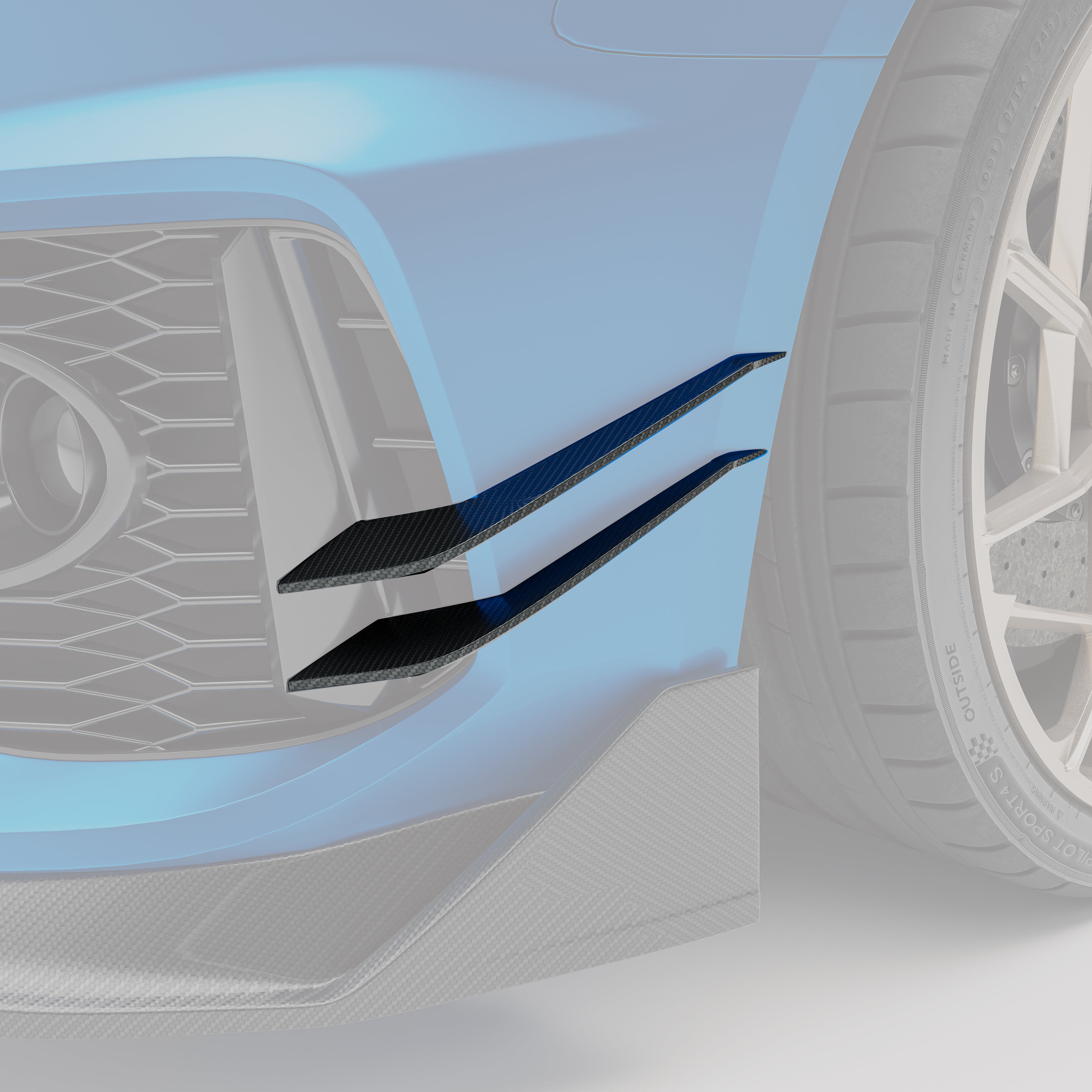Audi RS5 B9.5 Facelift Sportback Carbon Fiber Canards - Revozport