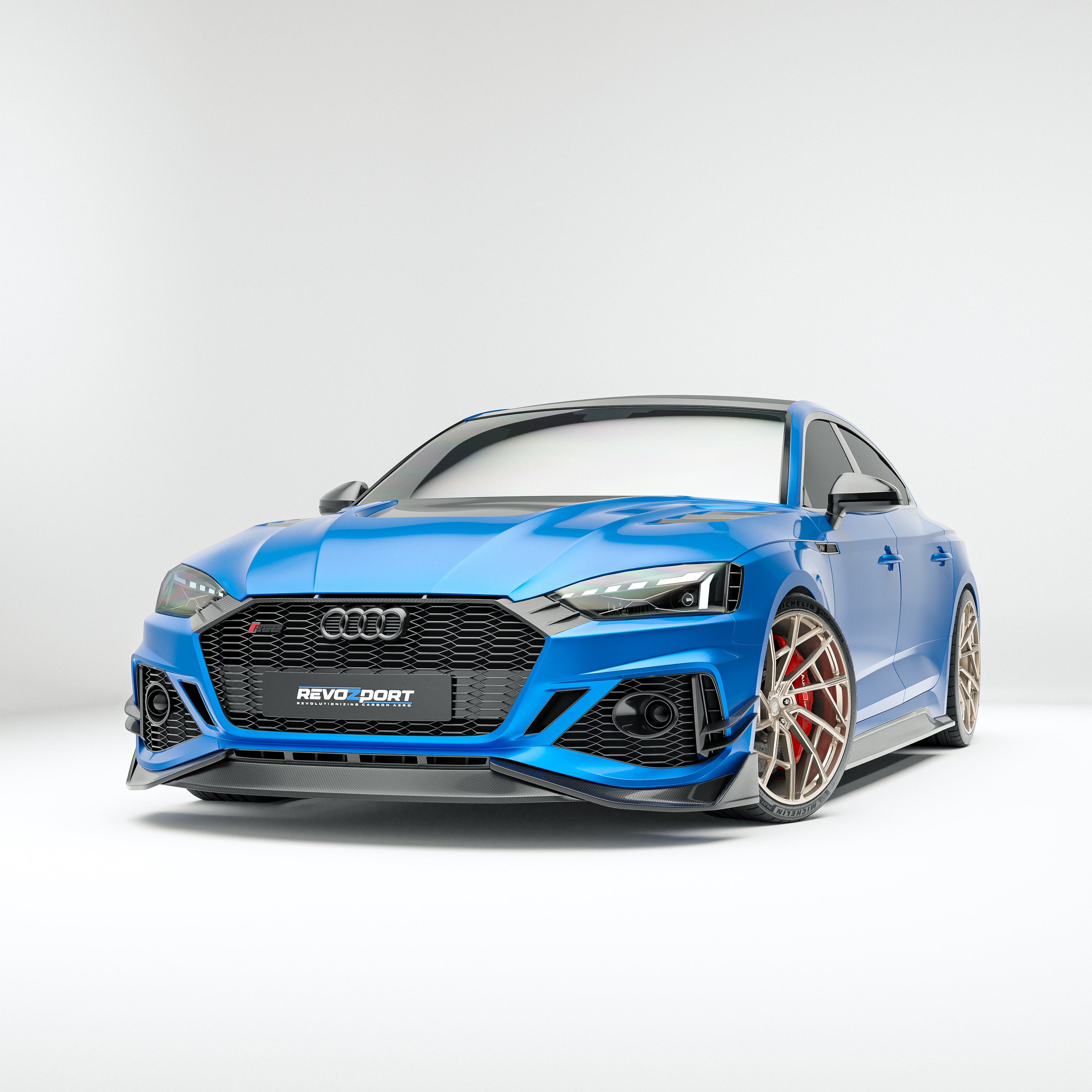 Audi RS5 B9.5 Facelift Sportback Carbon Fiber Front Lip - Revozport