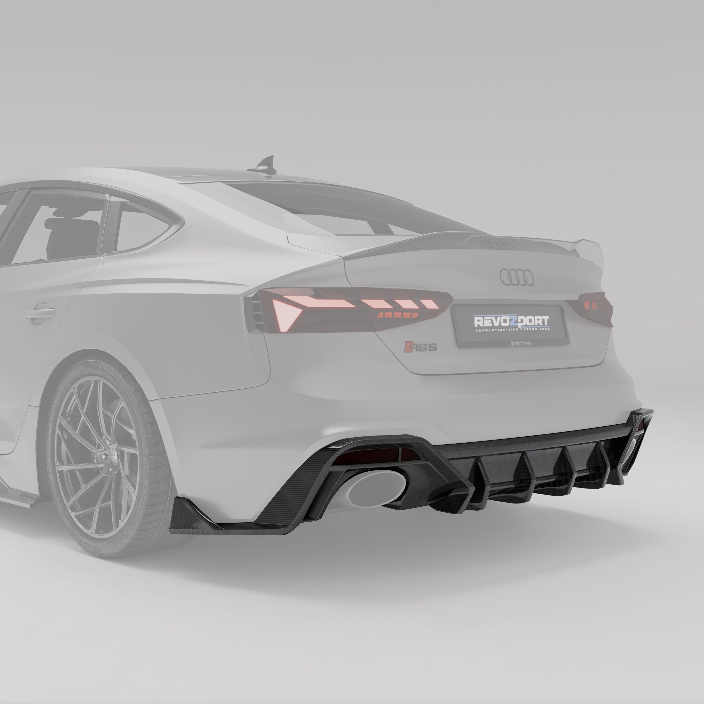 Audi RS5 B9.5 Facelift Sportback Carbon Fiber Rear Diffuser - Revozport