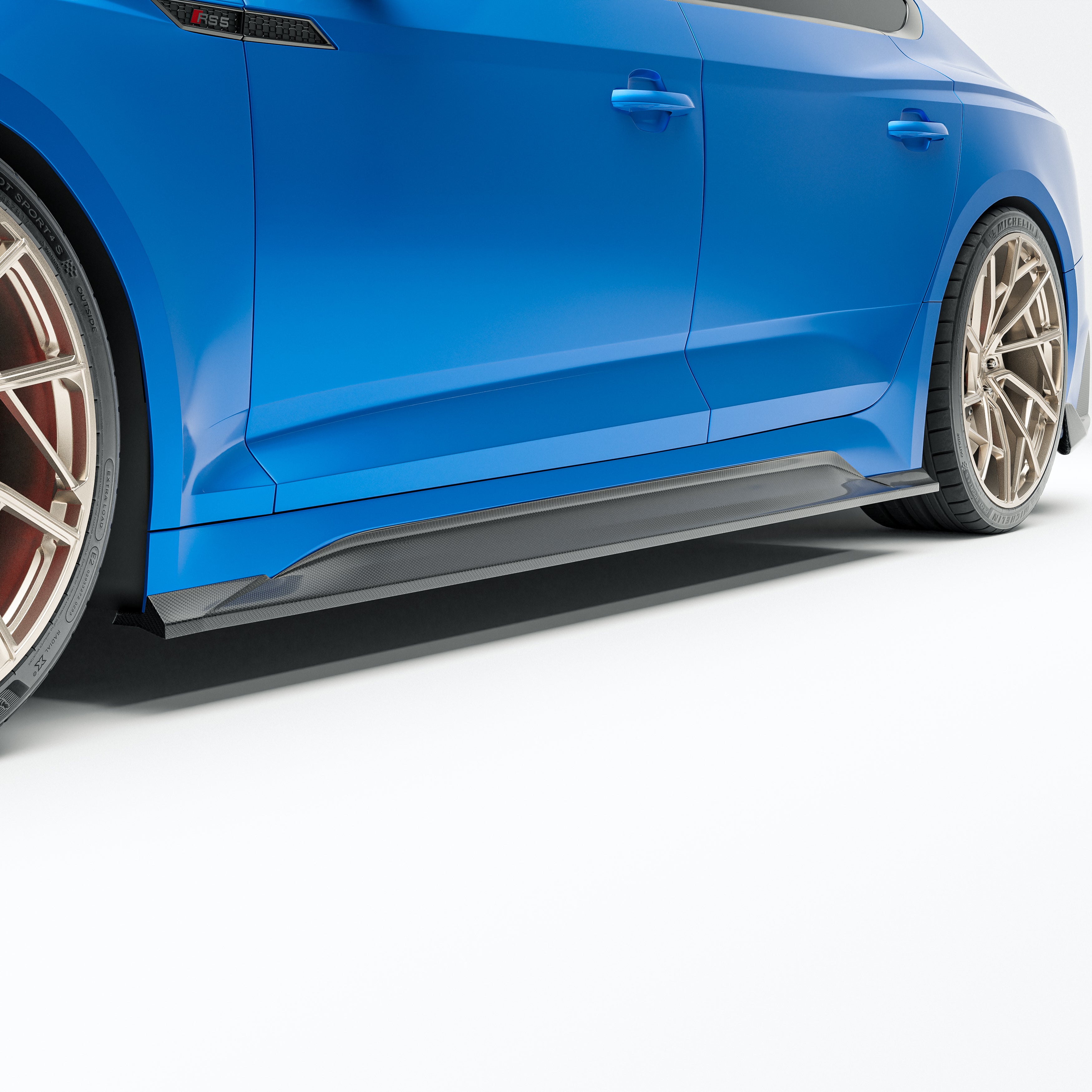 Audi RS5 B9.5 Facelift Sportback Carbon Fiber Side Skirts - Revozport