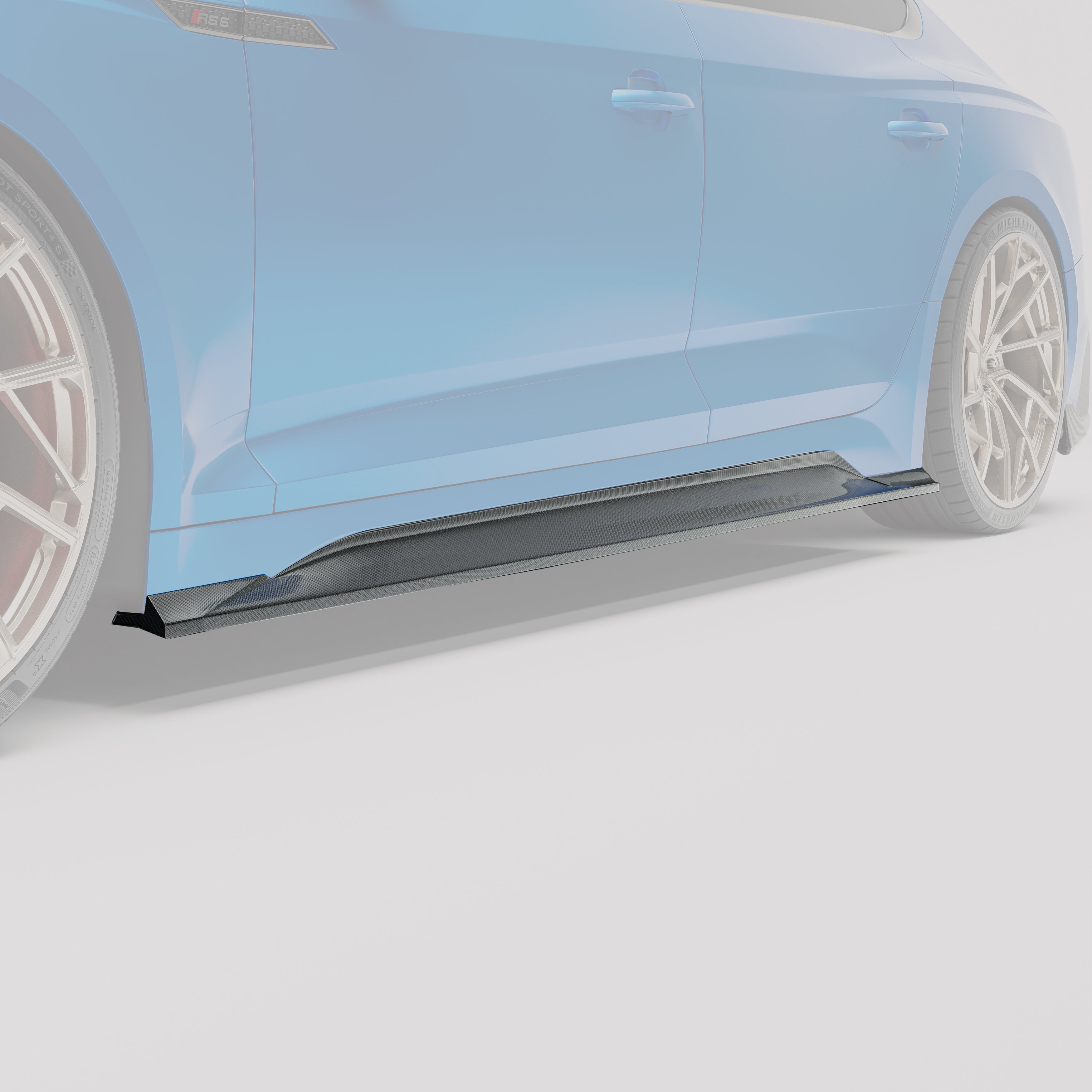 Audi RS5 B9.5 Facelift Sportback Carbon Fiber Side Skirts - Revozport