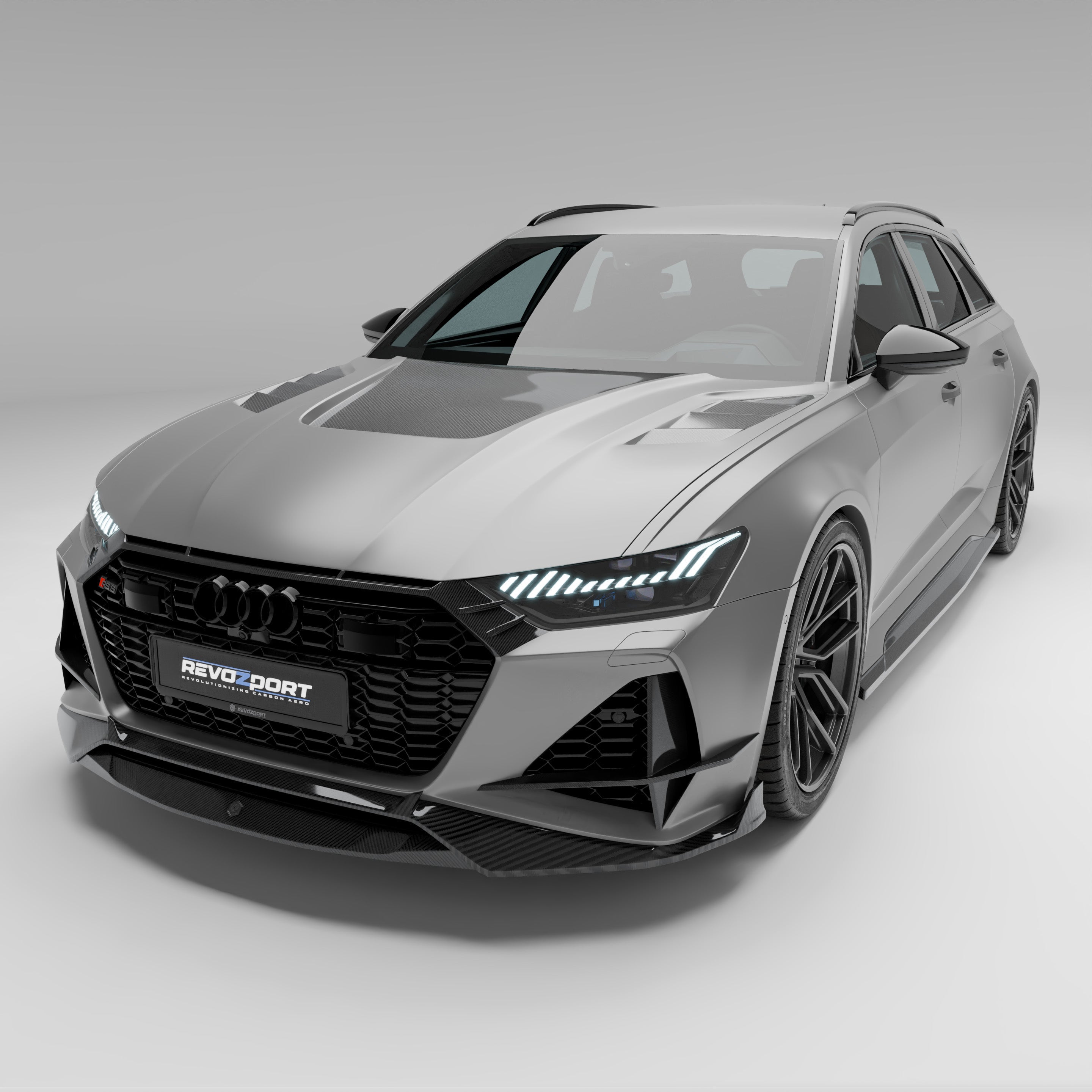 Audi RS6 C8 Carbon Fiber Front Lip - Revozport