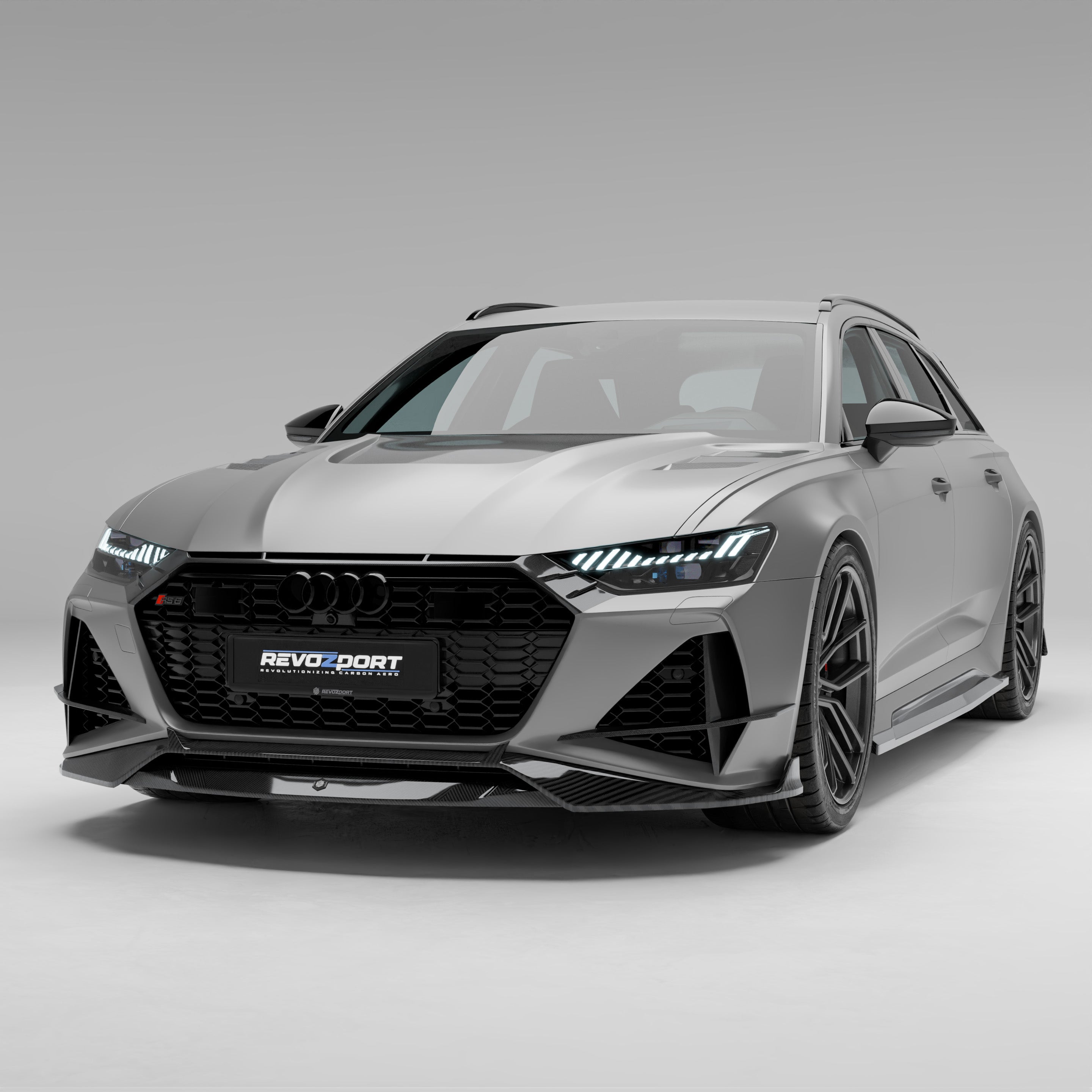 Audi RS6 C8 Carbon Fiber Front Lip - Revozport