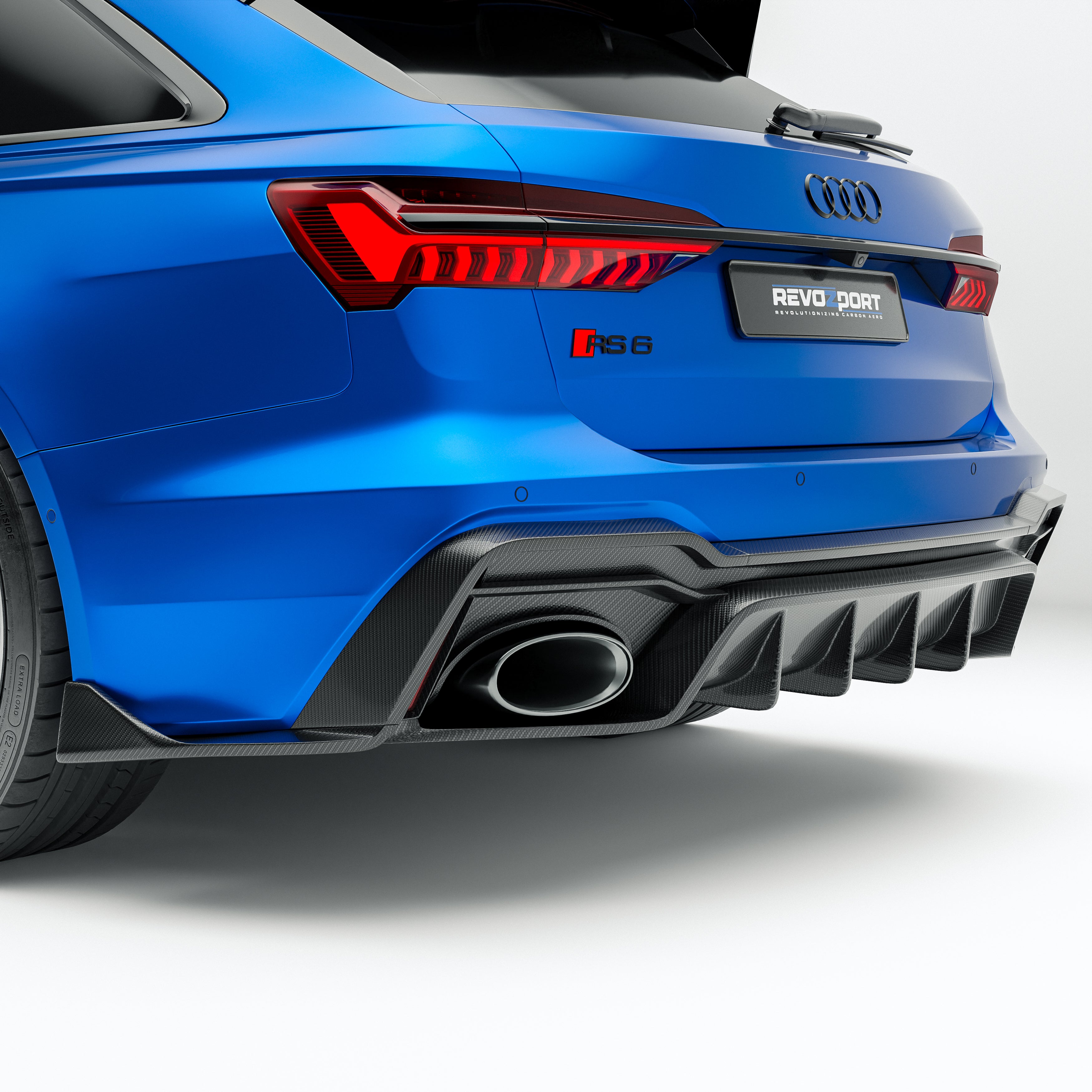 Audi RS6 C8 Carbon Fiber Rear Diffuser - Revozport