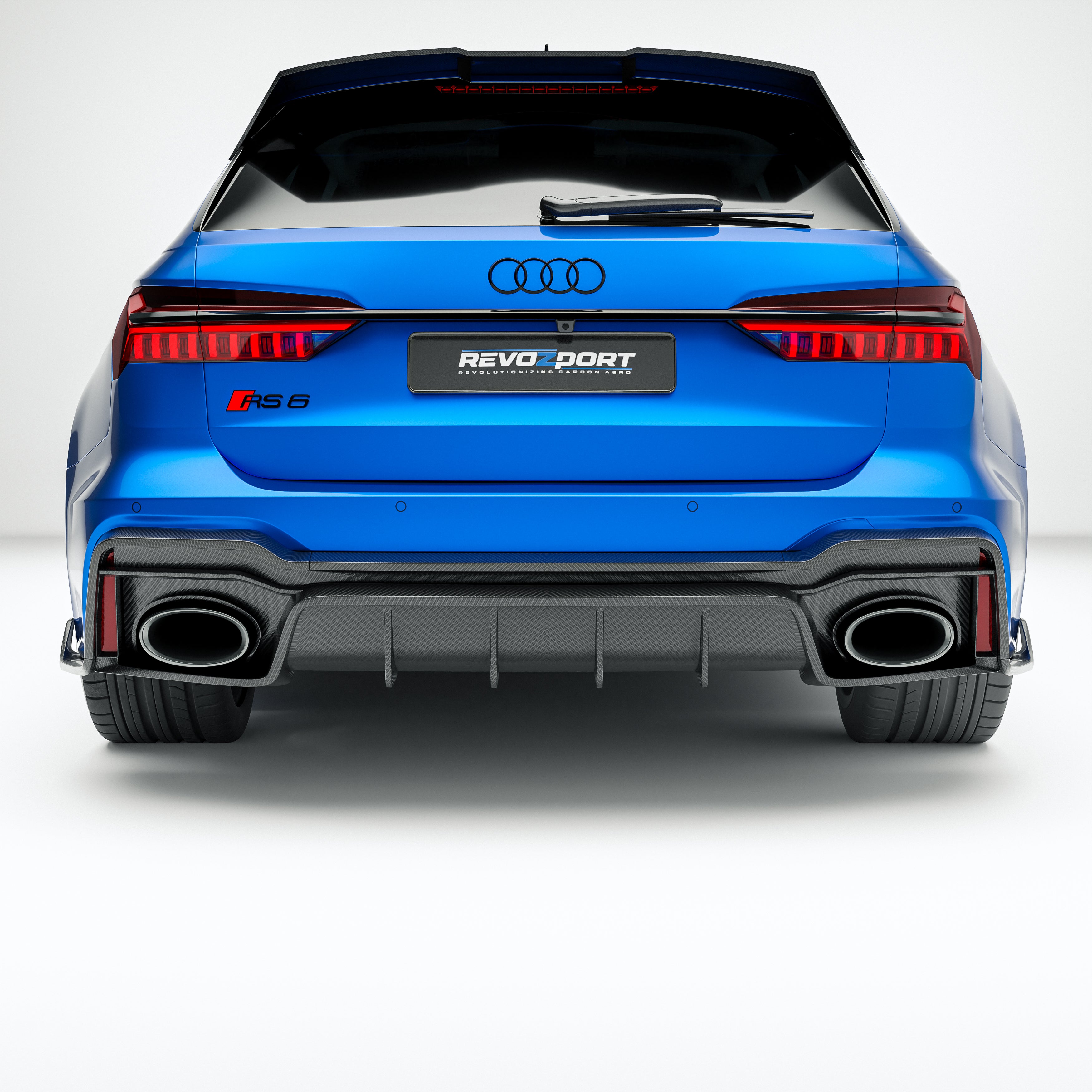 Audi RS6 C8 Carbon Fiber Rear Diffuser - Revozport