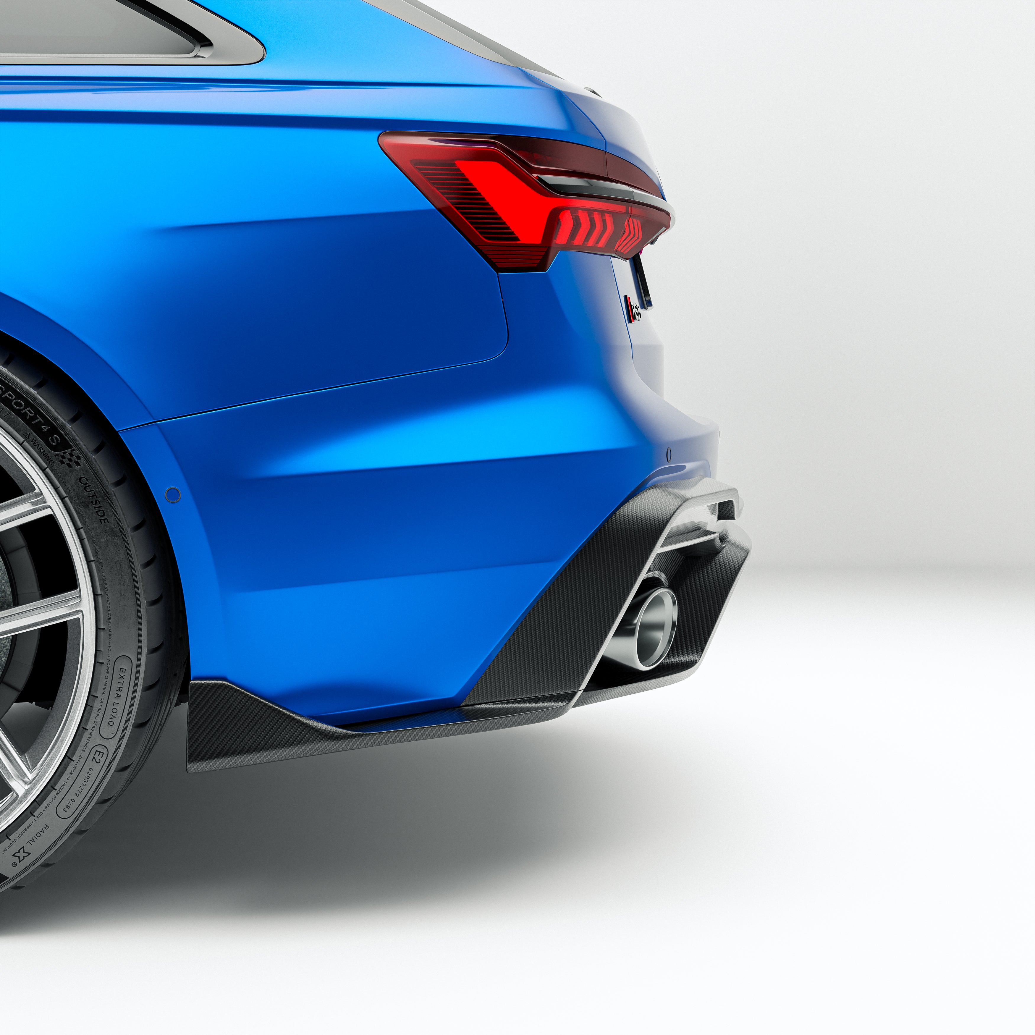 Audi RS6 C8 Carbon Fiber Rear Diffuser - Revozport