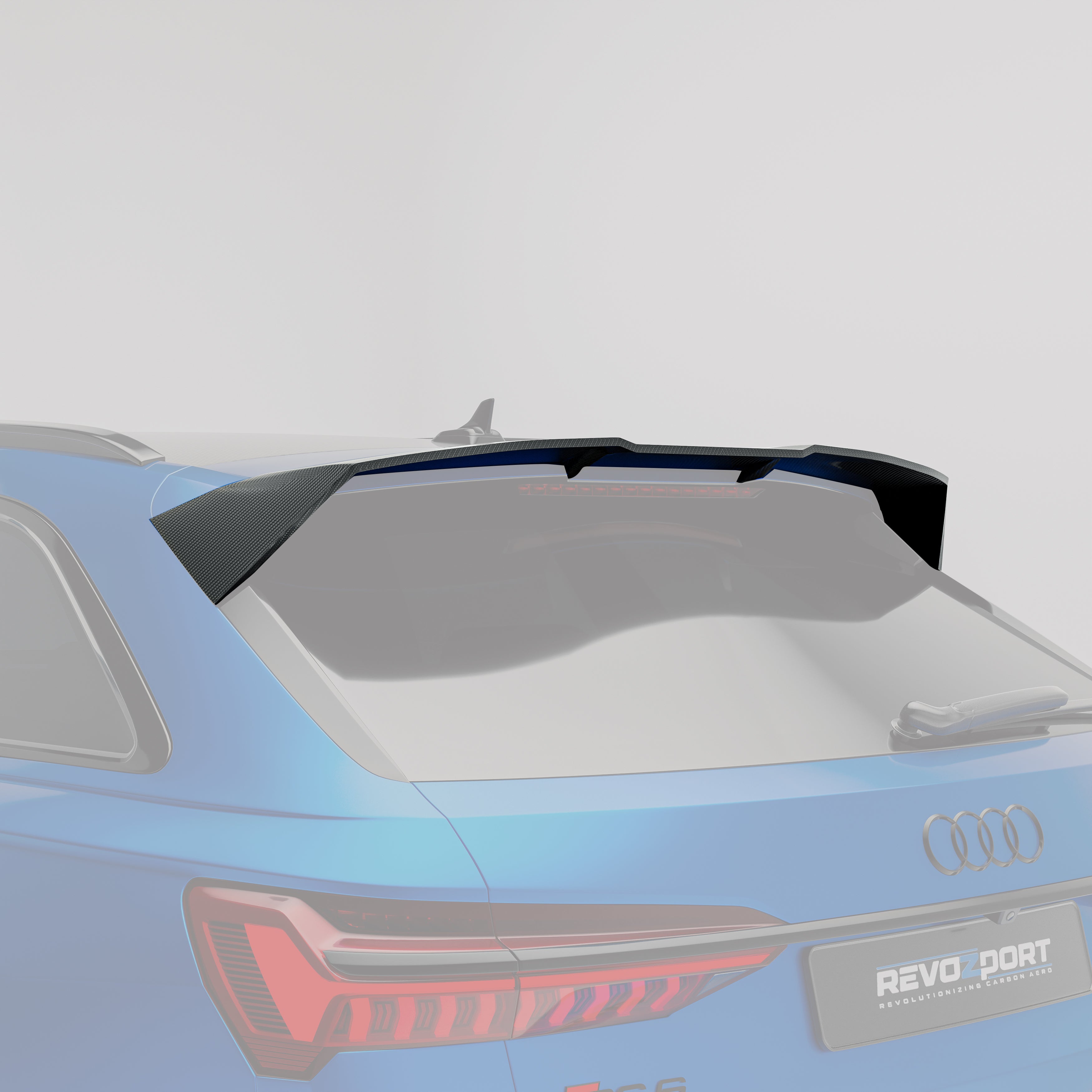 Audi RS6 C8 Carbon Fiber Roof Spoiler - Revozport