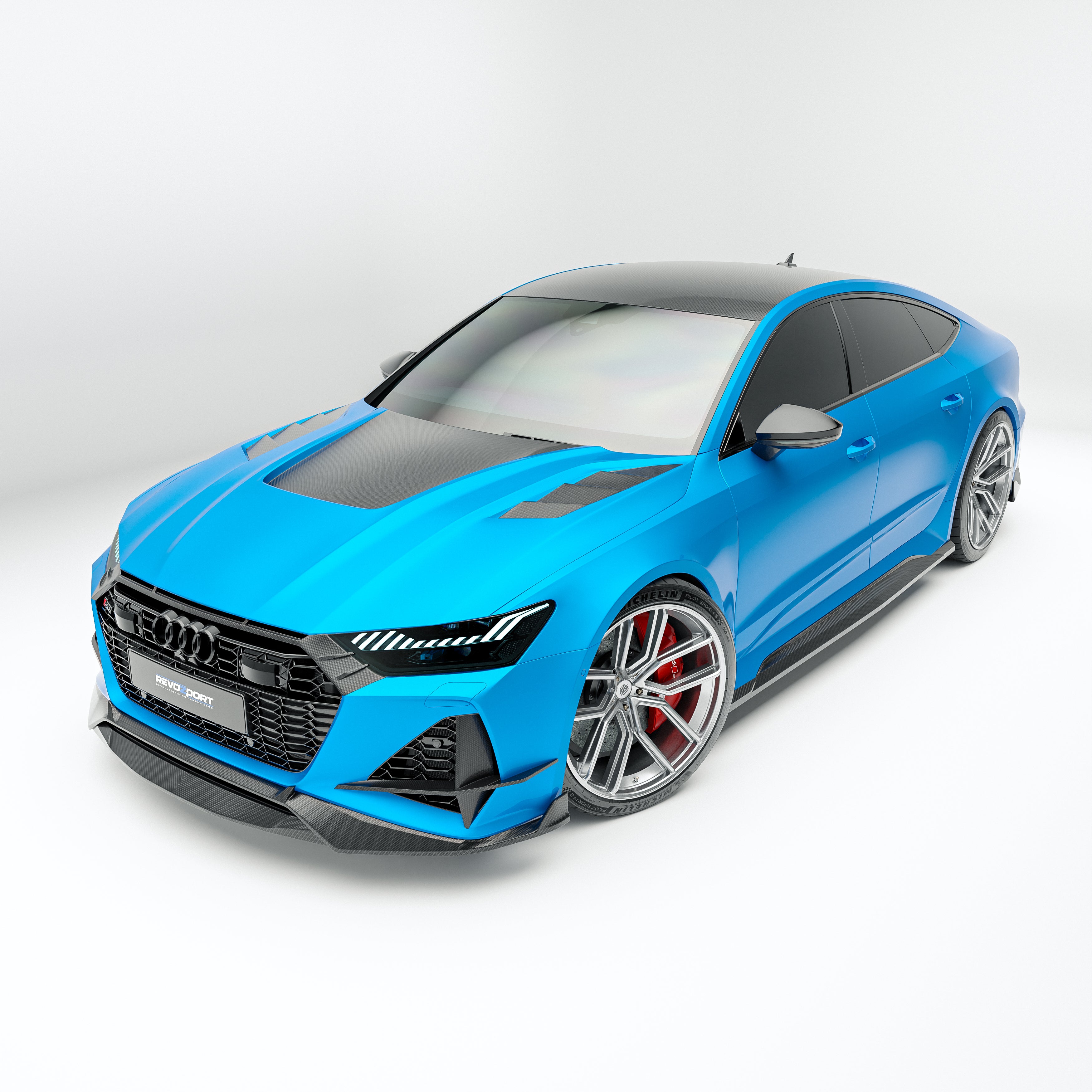 Audi RS7 C8 Carbon Fiber Front Lip - Revozport